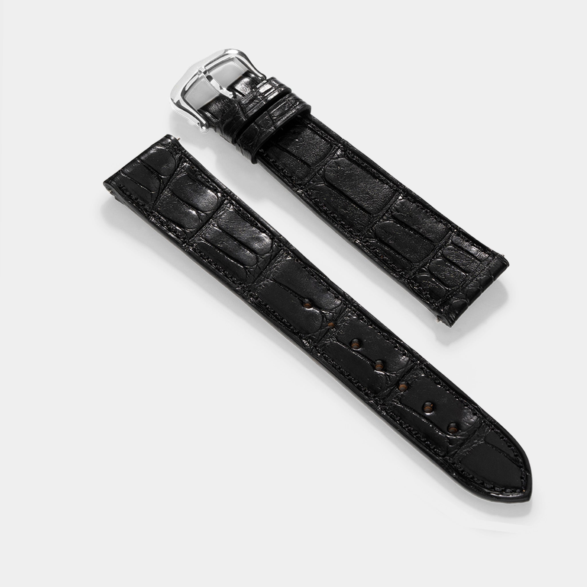 Horlogeband voor Cartier Tank Must (2021-2024) - The Premium Black Alligator