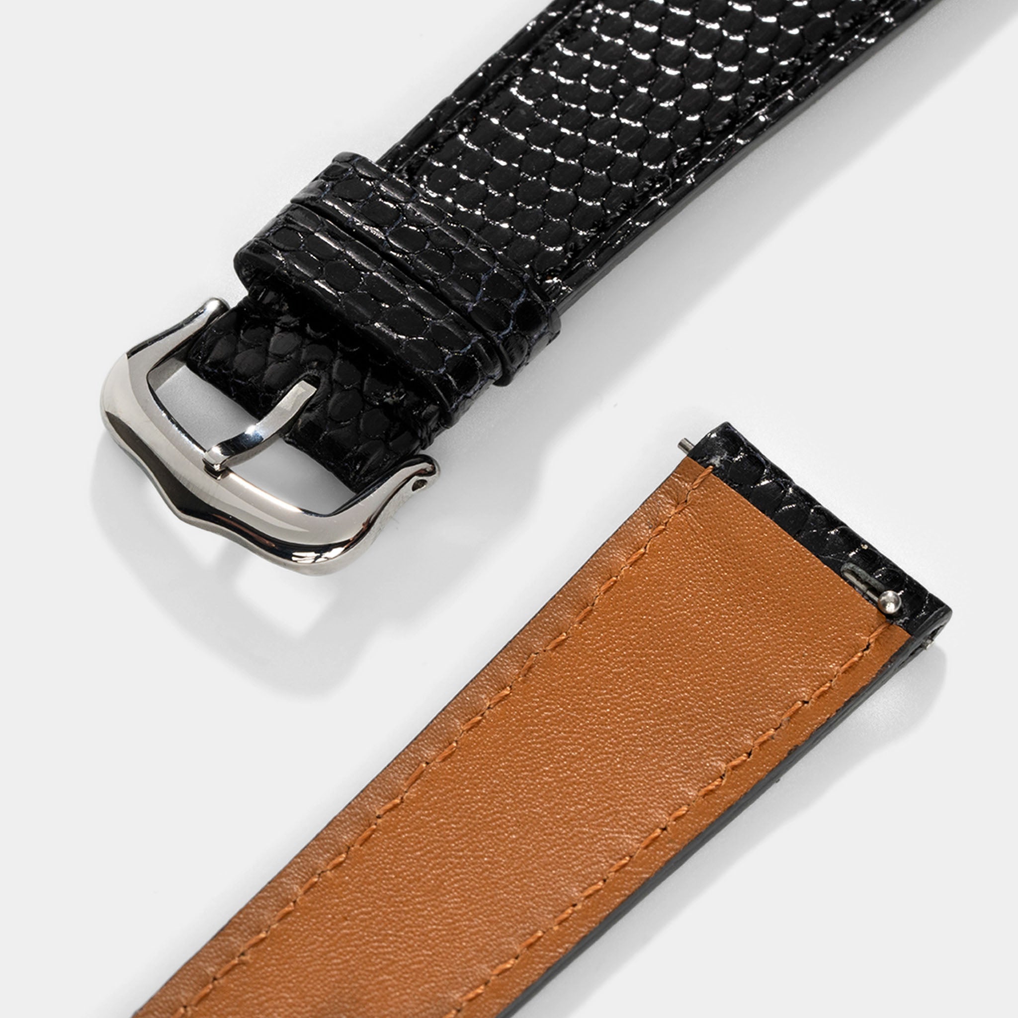 Horlogeband voor Cartier Tank Must (2021-2024) - The Slim Black Lizard