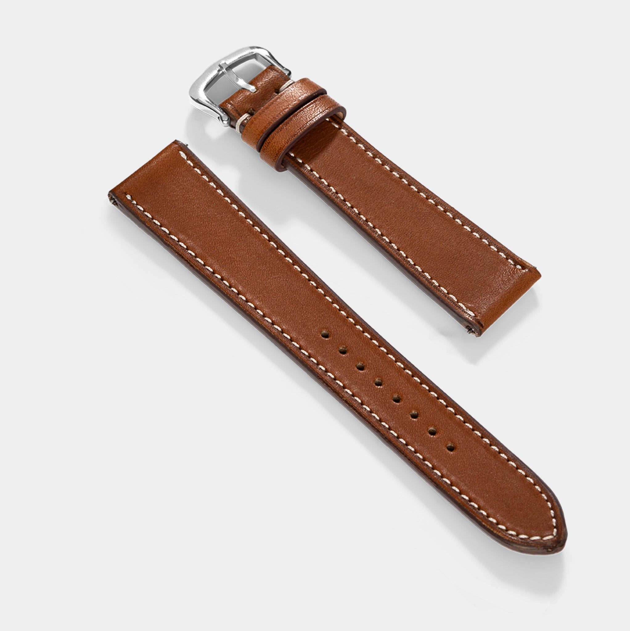 Horlogeband voor Cartier Tank Must (2021-2024) - The Barenia Cognac Brown