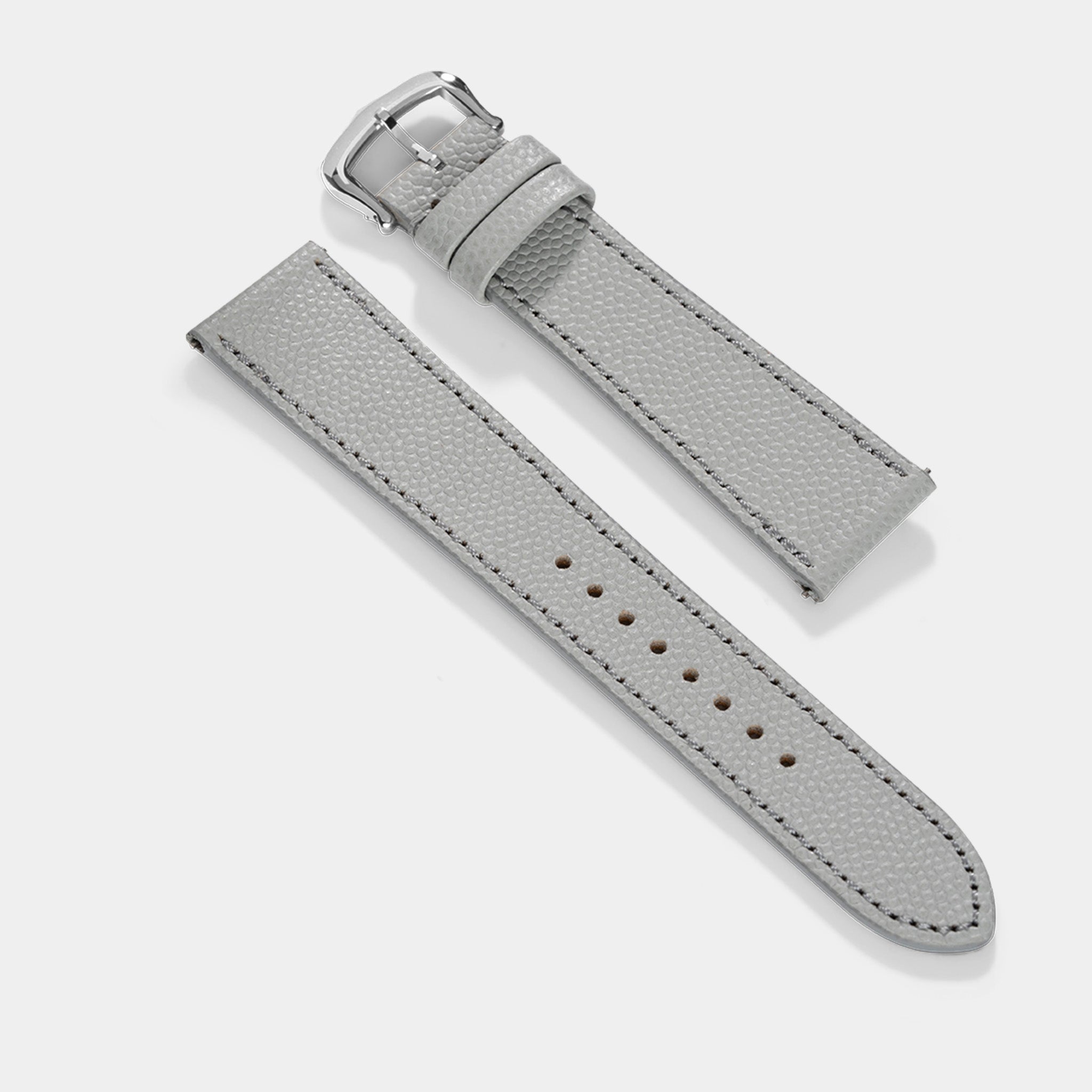 Horlogeband voor Cartier Tank Must (2021-2024) - The Pebbled Bright Grey