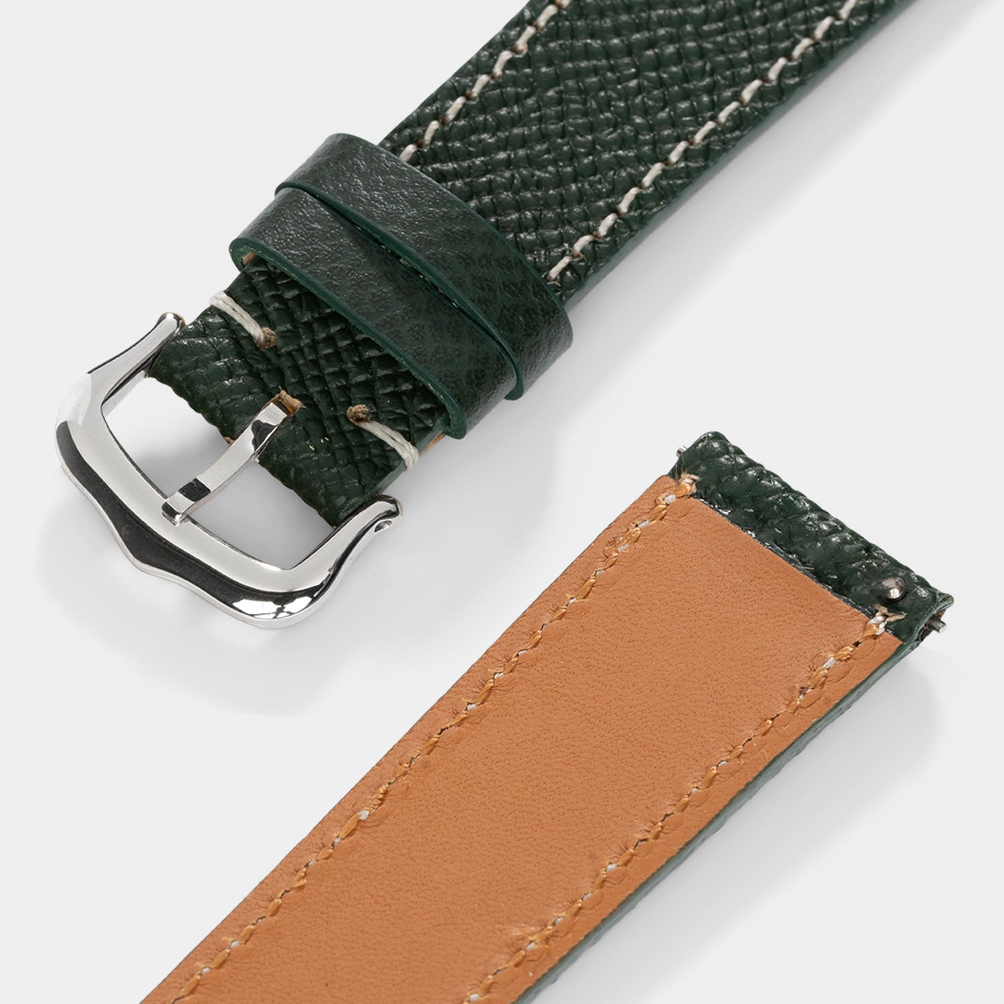 Horlogeband voor Cartier Tank Must (2021-2024) - The Marston Calf Dark Green