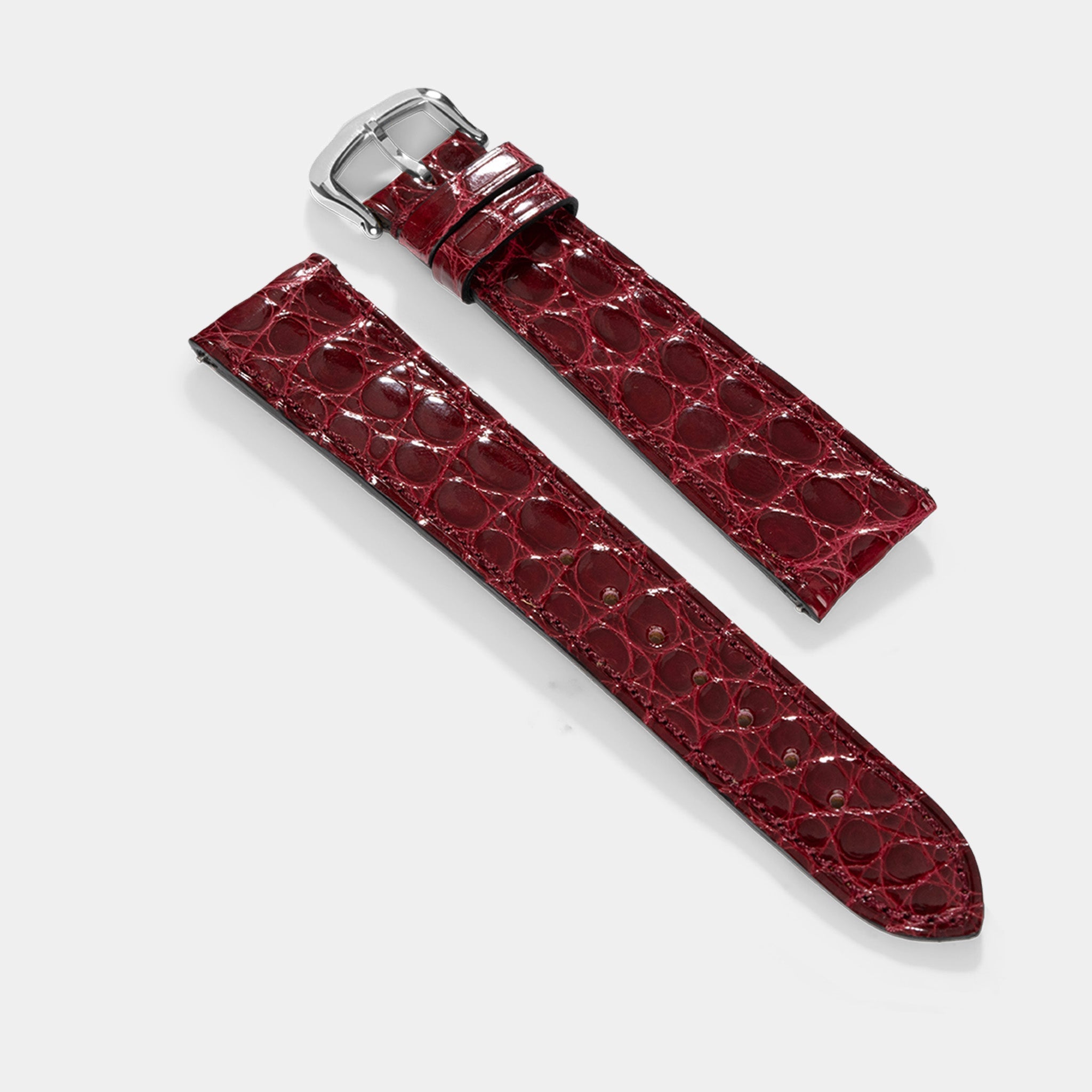Horlogeband voor Cartier Tank Must (2021-2024) - The Bordeaux Alligator