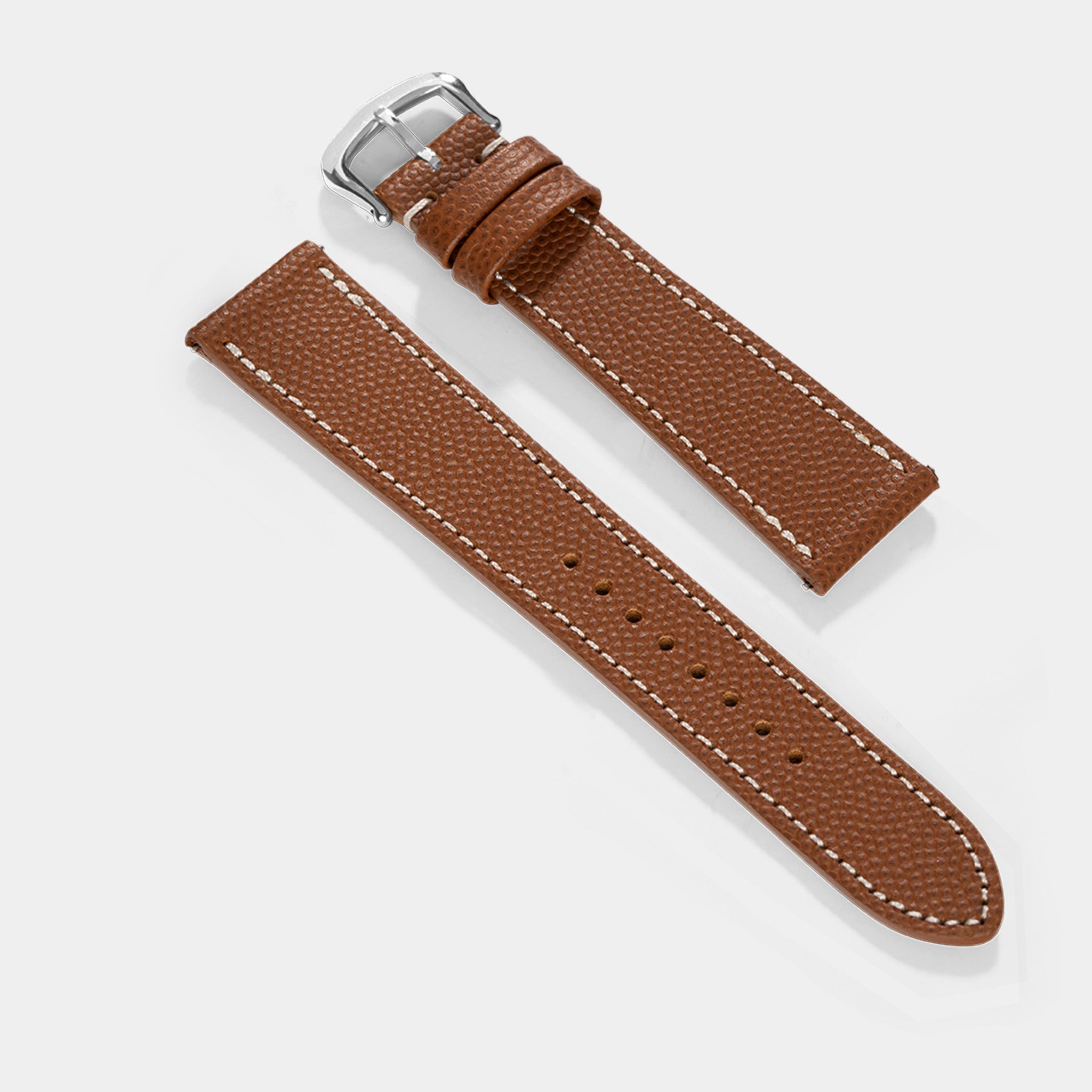 Horlogeband voor Cartier Tank Must (2021-2024) - The Pebbled Brown
