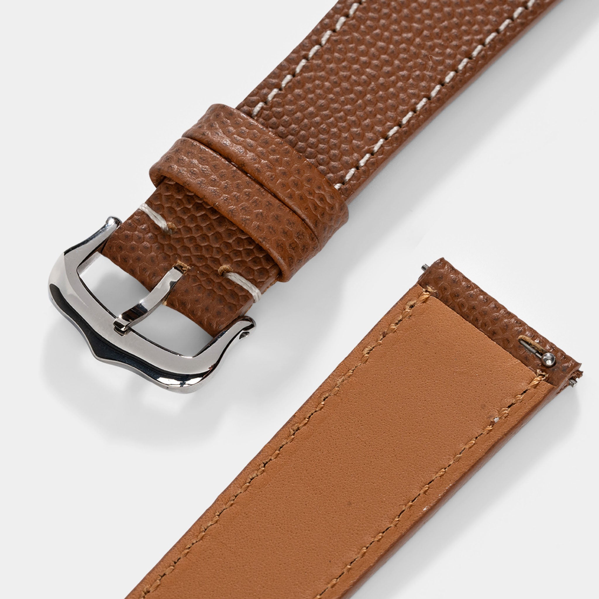 Horlogeband voor Cartier Tank Must (2021-2024) - The Pebbled Brown