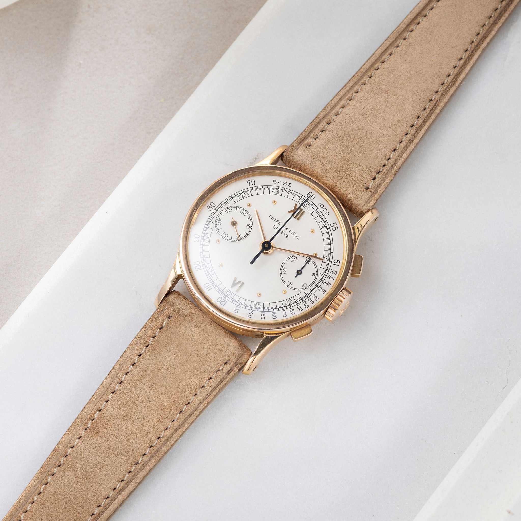 Strap for Patek Philippe 130 / 533 Chronograph - Dune Brown Suede Watch Strap