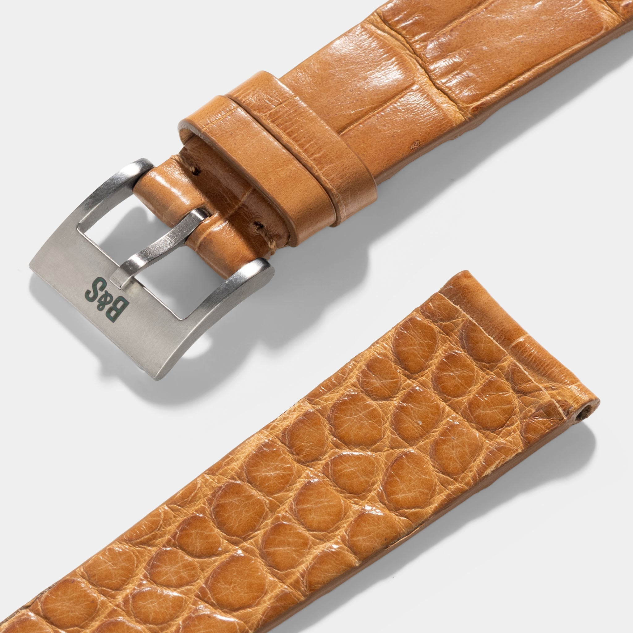 Strap for Patek Philippe 130 / 533 Chronograph - Honey Double-Sided Alligator Watch Strap