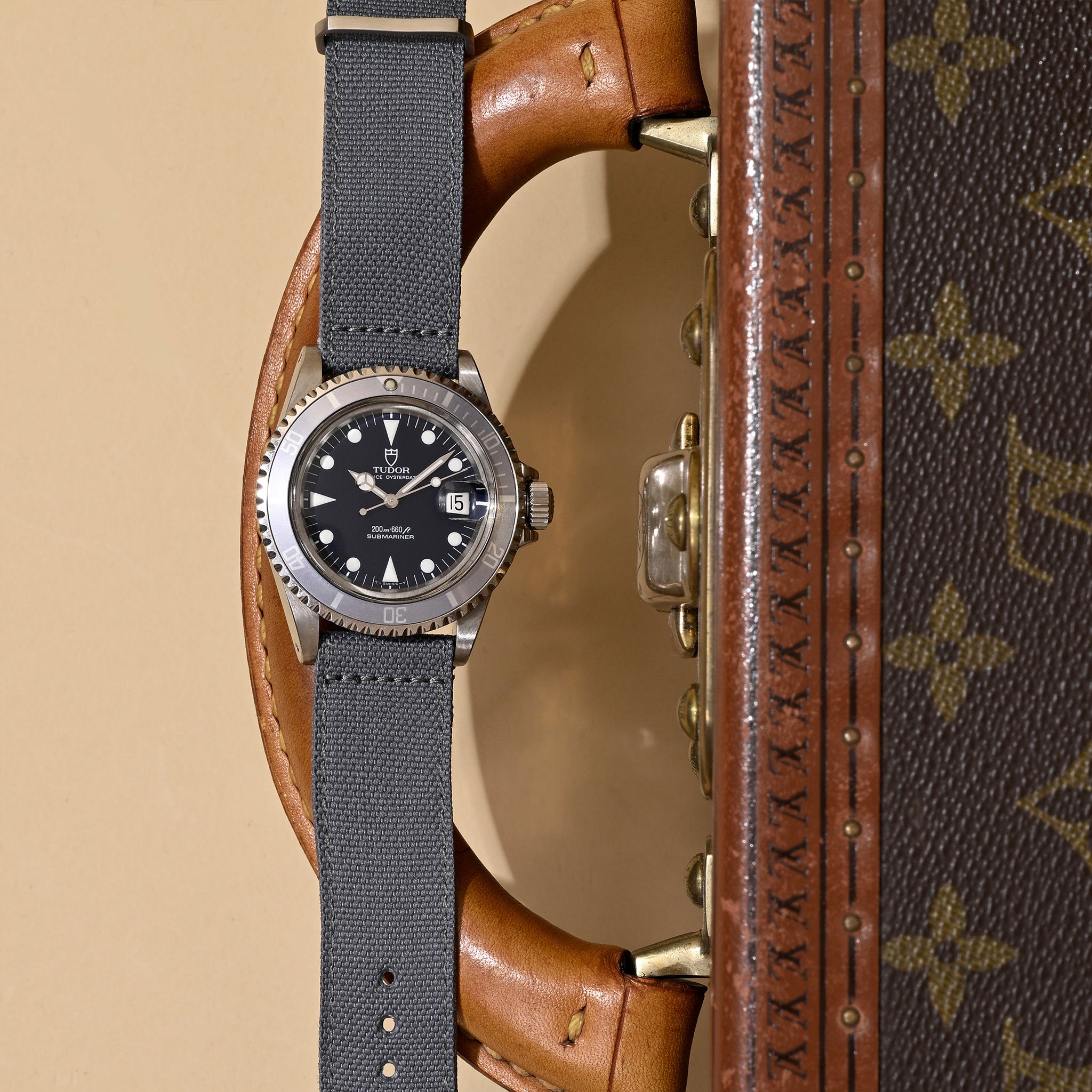 Safari Grijs Canvas Horlogeband