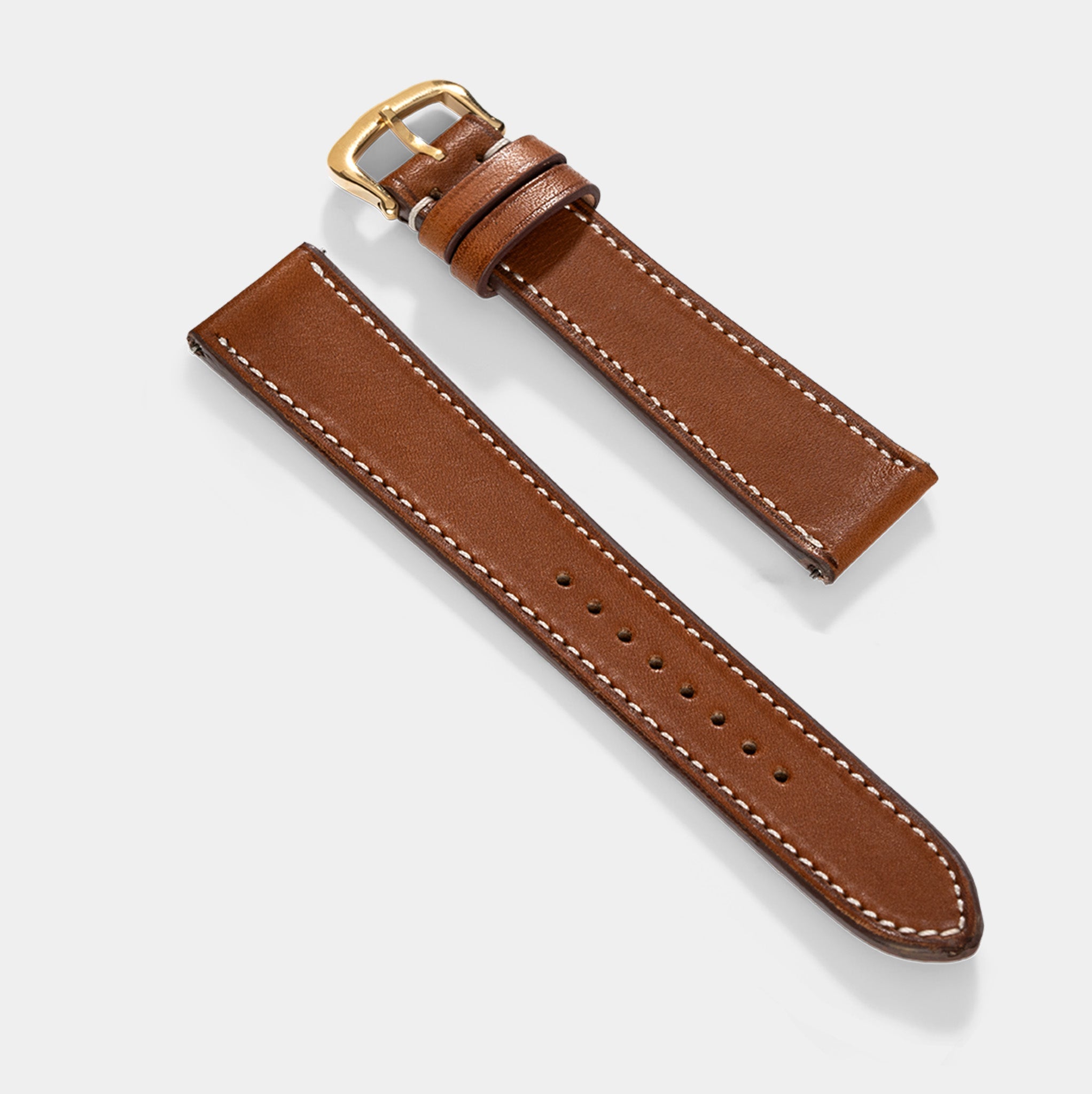 Horlogeband voor Cartier Tank Louis (2021-2024) - The Barenia Cognac Brown