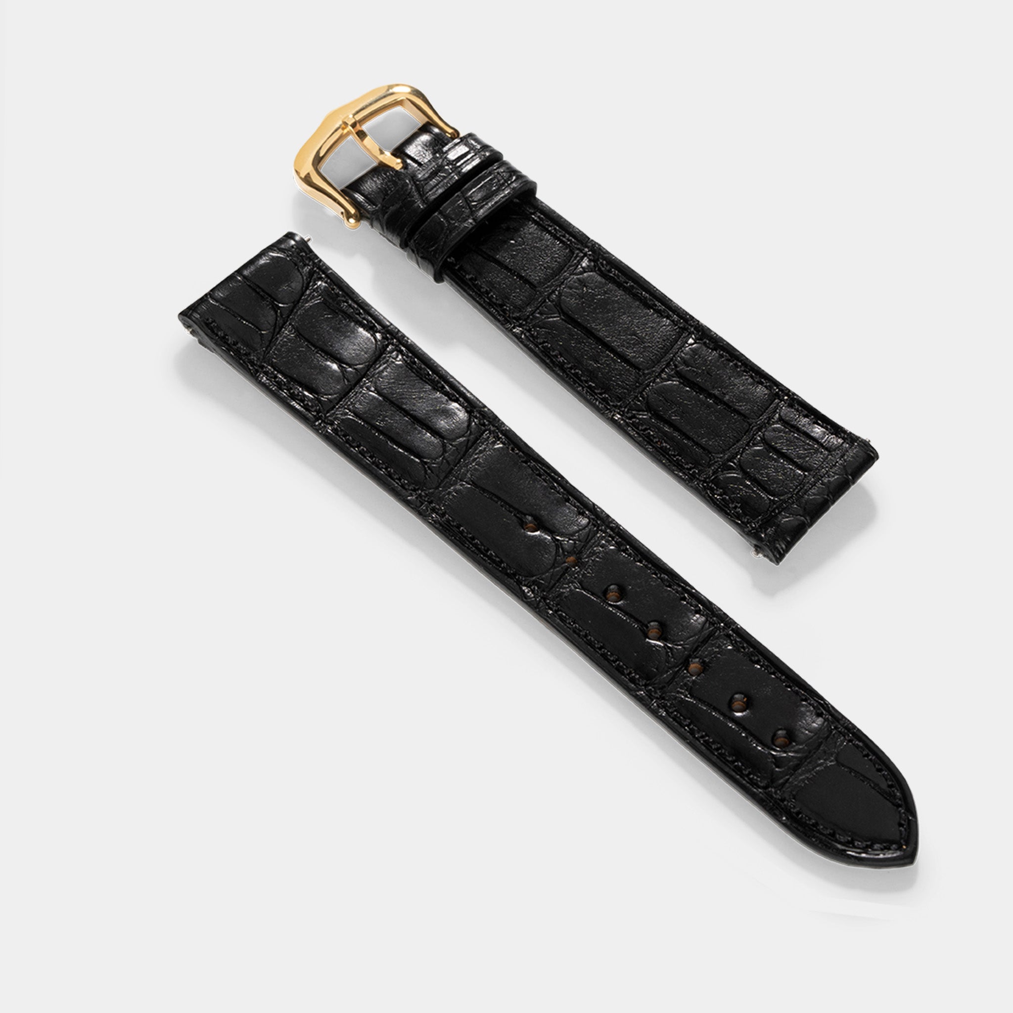 Horlogeband voor Cartier Tank Louis (2021-2024) - The Premium Black Alligator