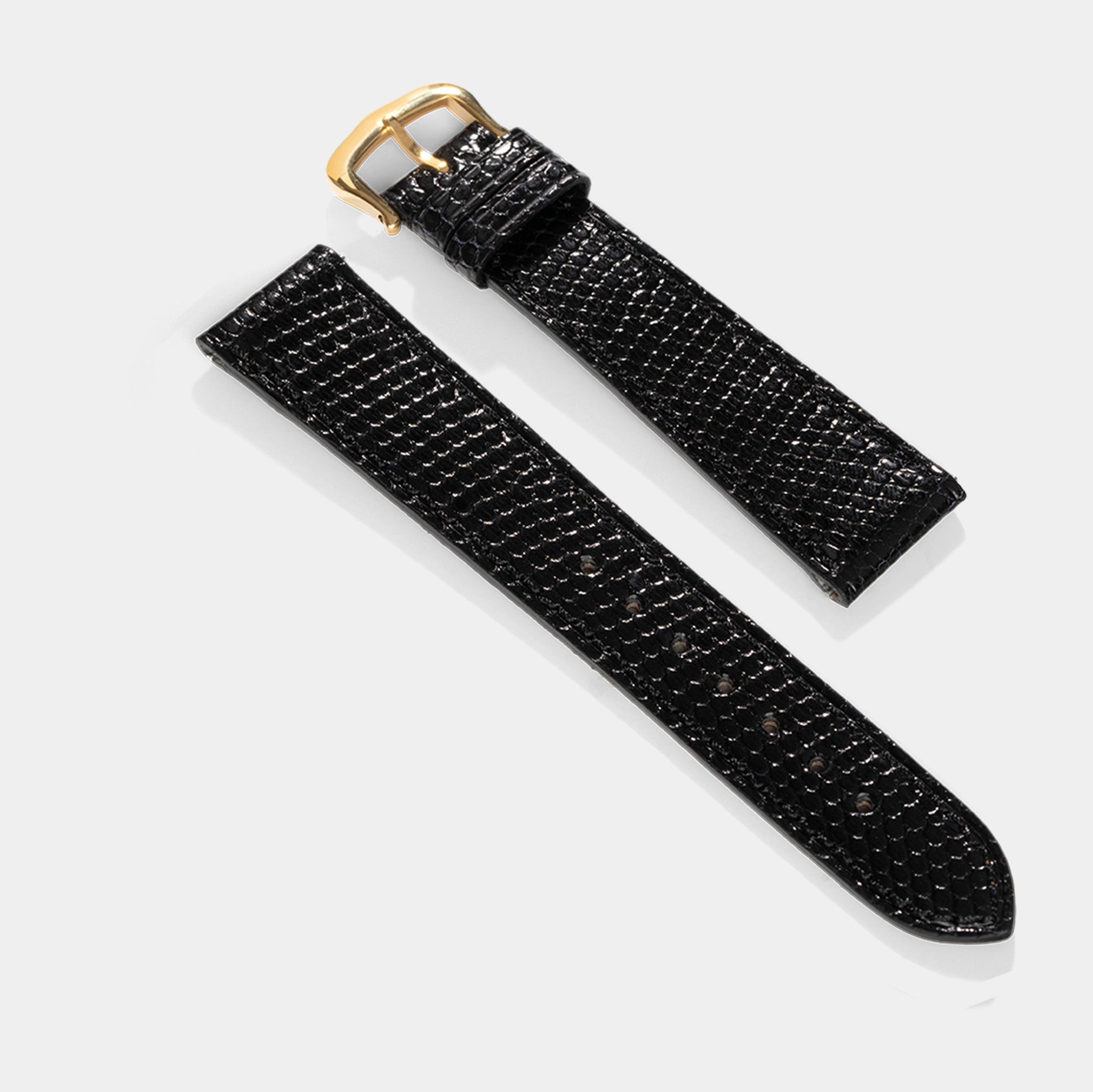 Horlogeband voor Cartier Tank Louis (2021-2024) - The Slim Black Lizard
