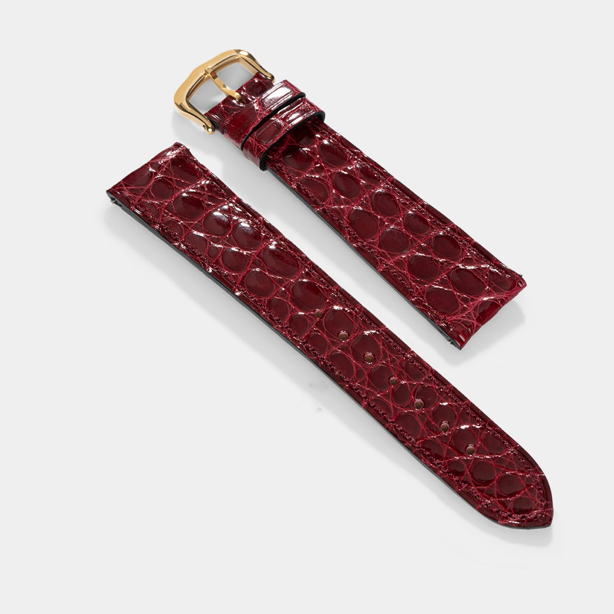 Horlogeband voor Cartier Tank Louis (2021-2024) - The Bordeaux Alligator