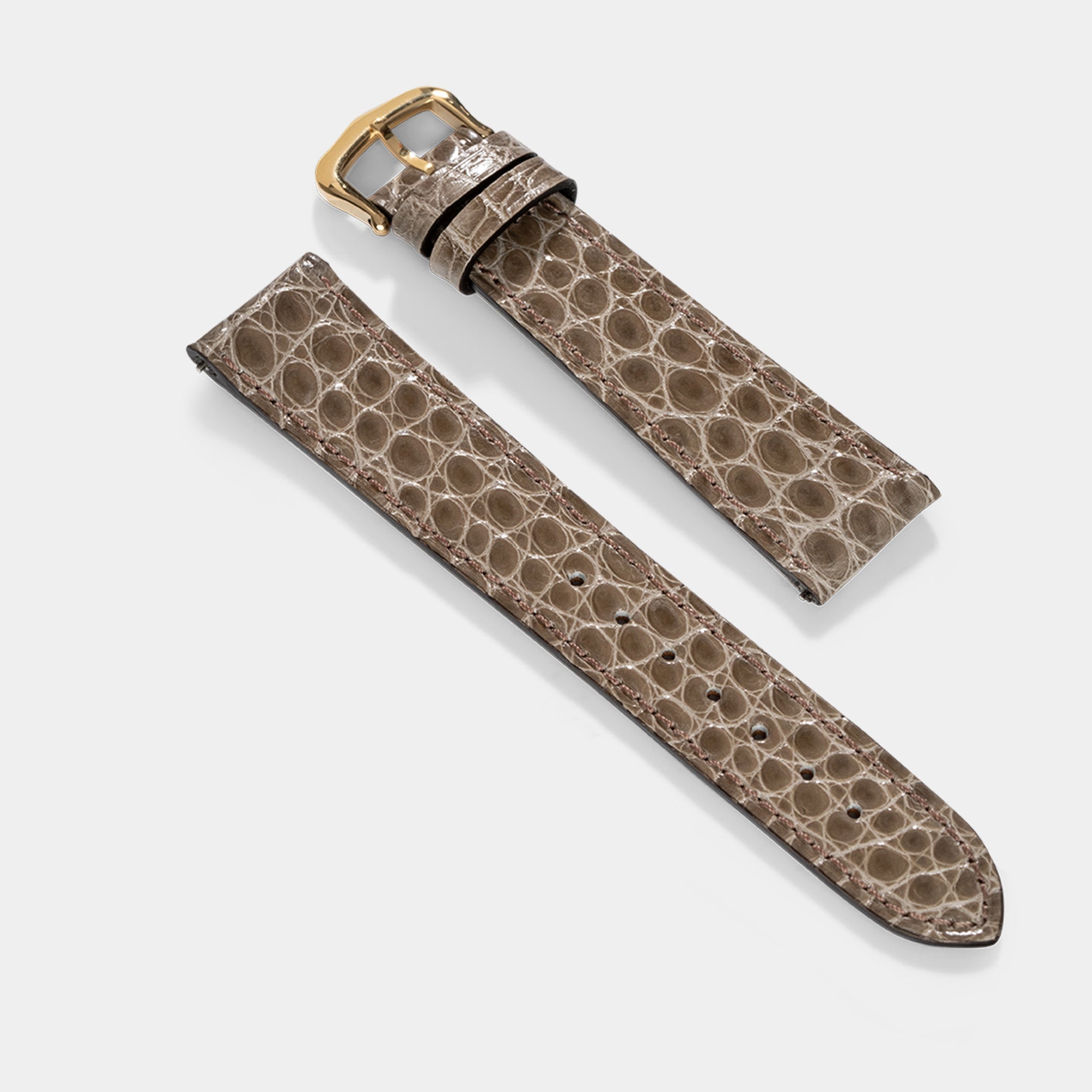 Horlogeband voor Cartier Tank Louis (2021-2024) - The Taupe Alligator