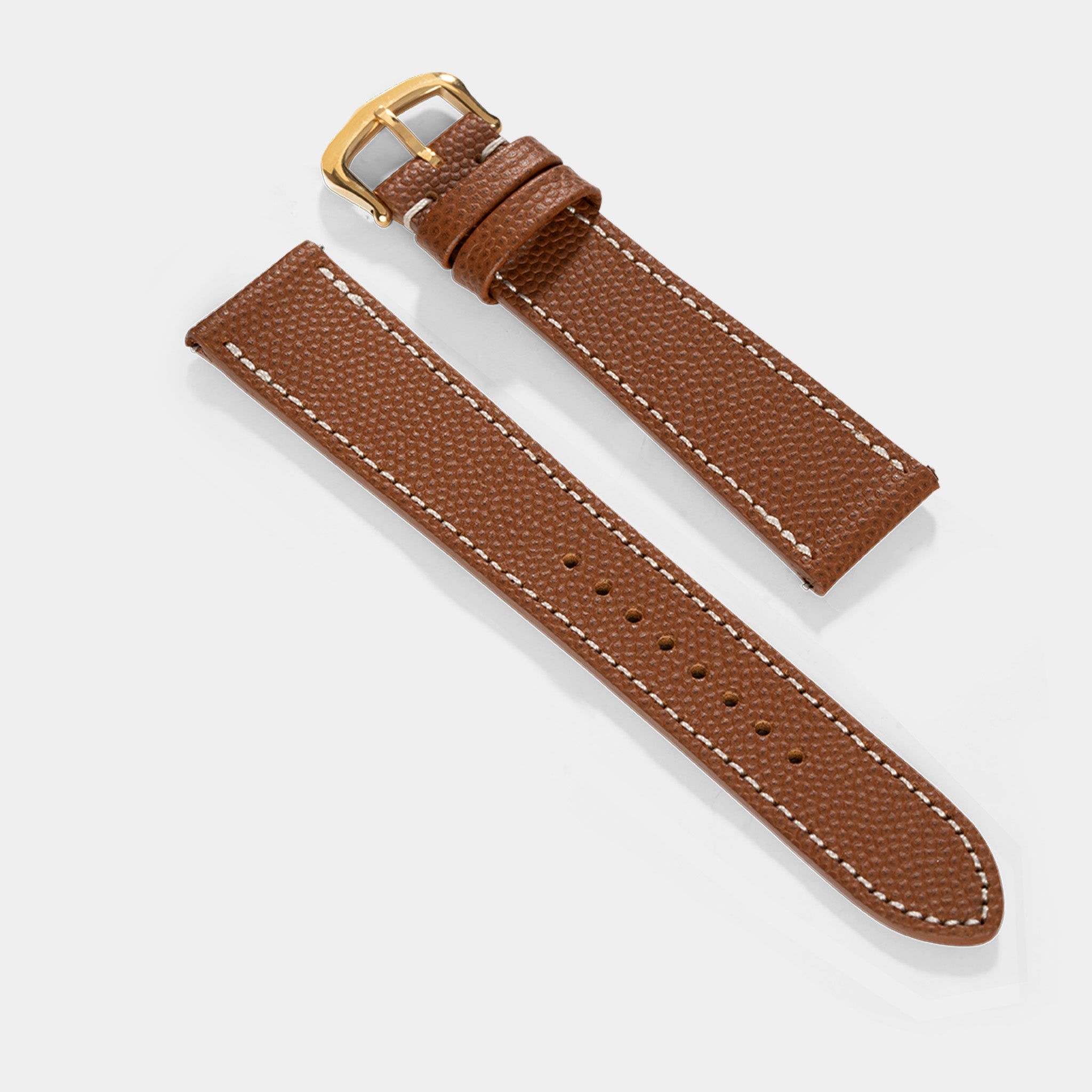 Horlogeband voor Cartier Tank Louis (2021-2024) - The Pebbled Brown