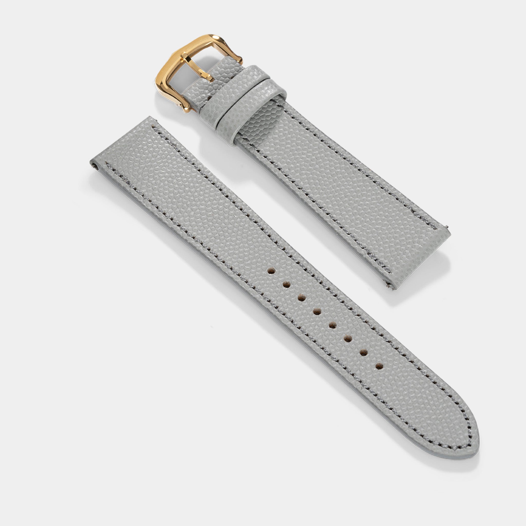 Horlogeband voor Cartier Tank Louis (2021-2024) - The Pebbled Bright Grey