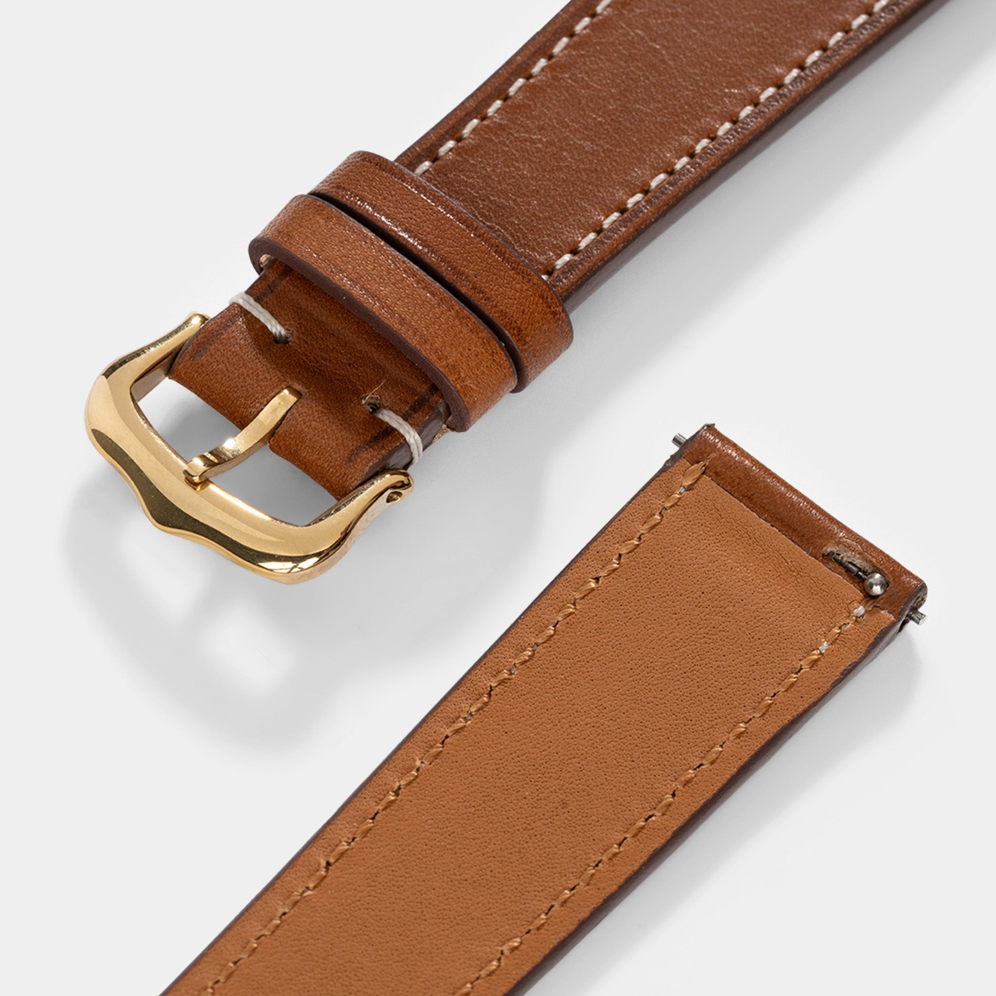 Horlogeband voor Cartier Tank Louis (2021-2024) - The Barenia Cognac Brown