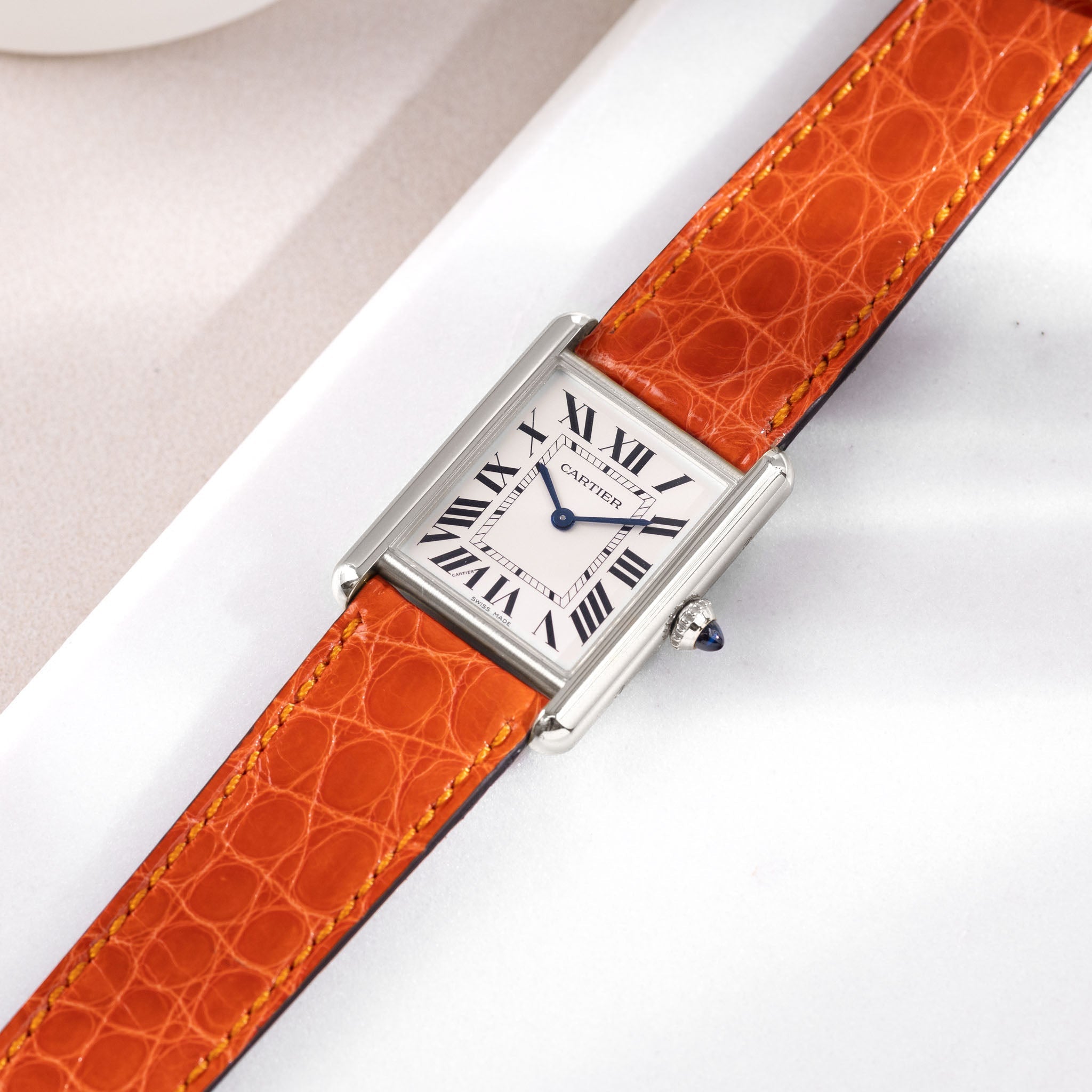 Horlogeband voor Cartier Tank Must (2021-2024) - The Orange Alligator