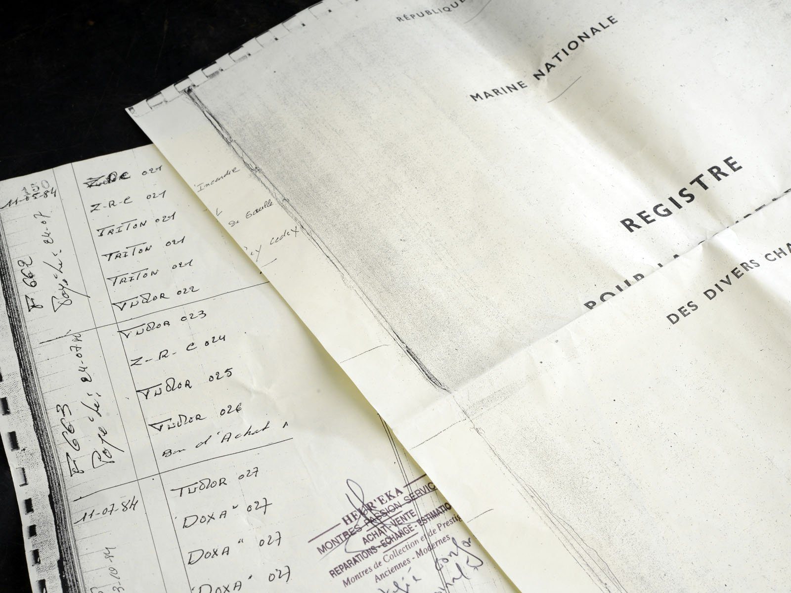 TUDOR MN 1980 BLUE SNOWFLAKE WITH LEDGER BOOK EXTRACT