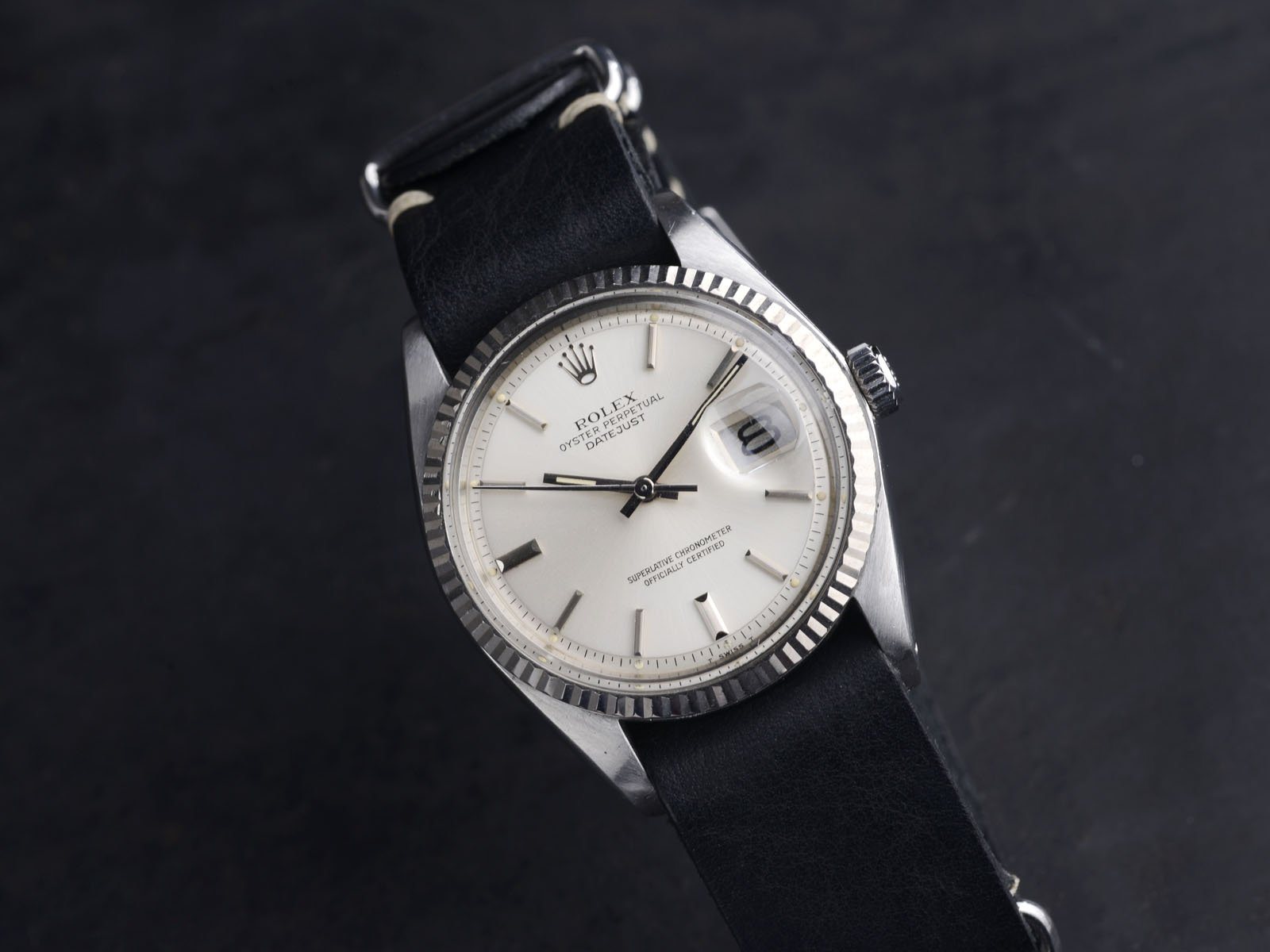 VINTAGE ROLEX 1603 DATEJUST SILVER DIAL 1978