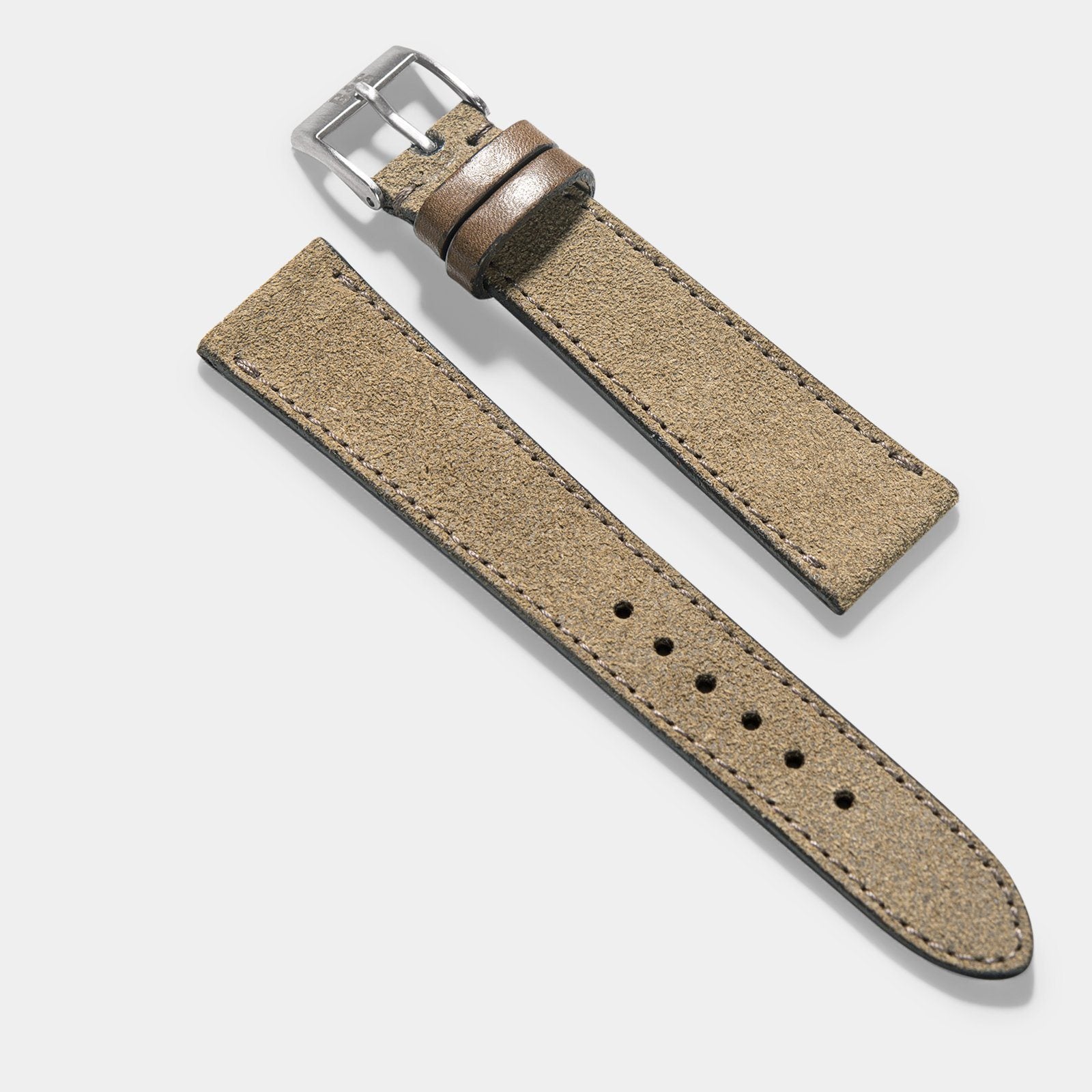 Dark Grey Rugged Leren Horlogeband