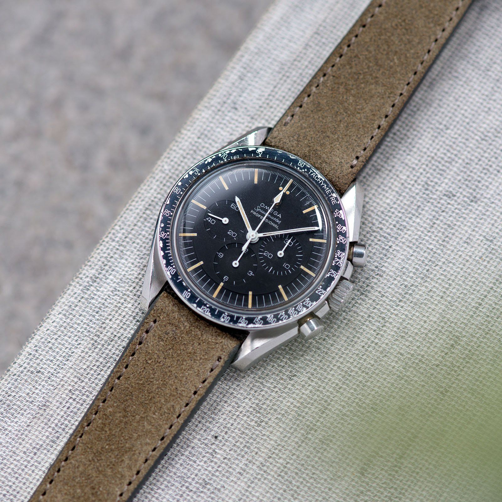 Dark Grey Rugged Leren Horlogeband
