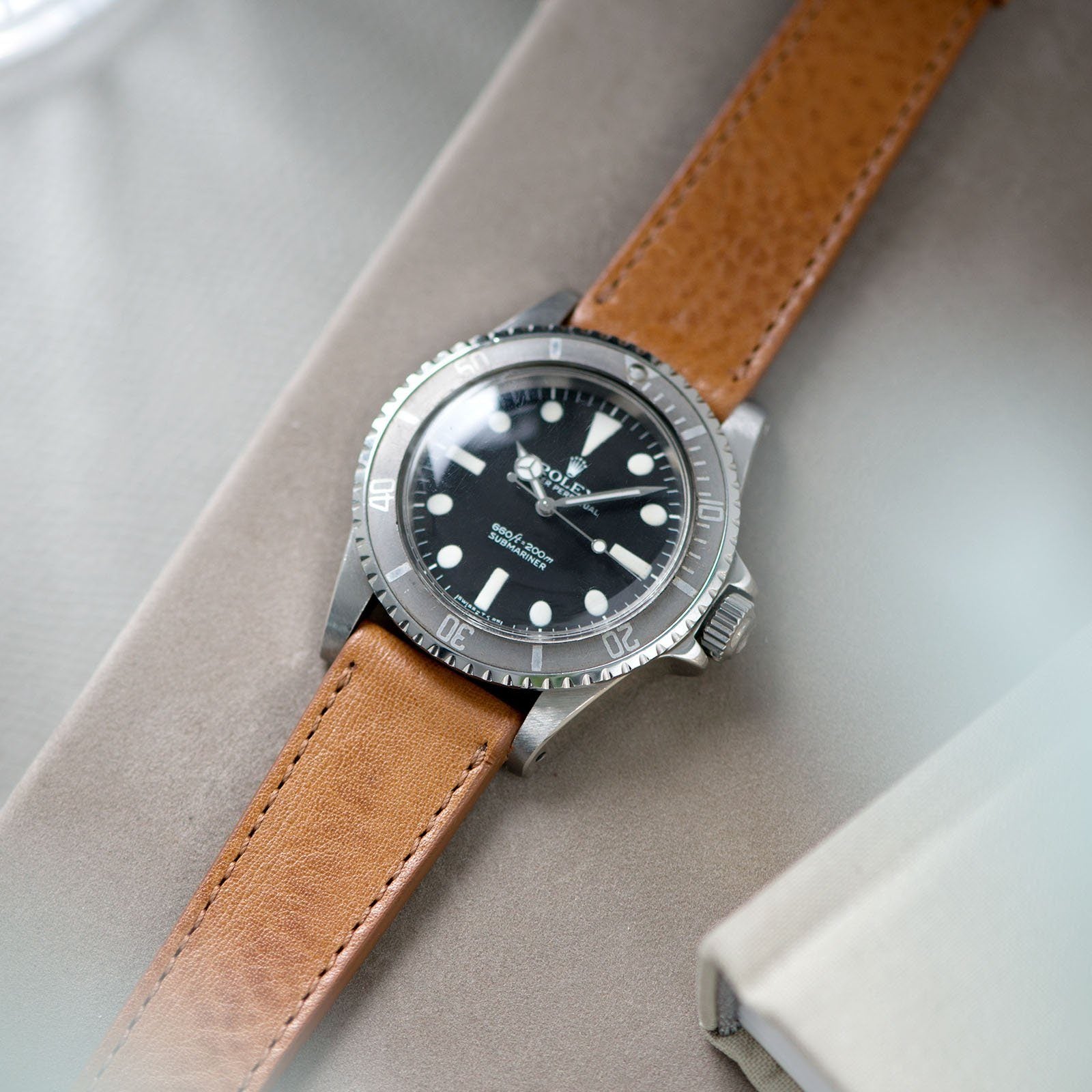 Gilt Brown Tonal Leren Horlogeband
