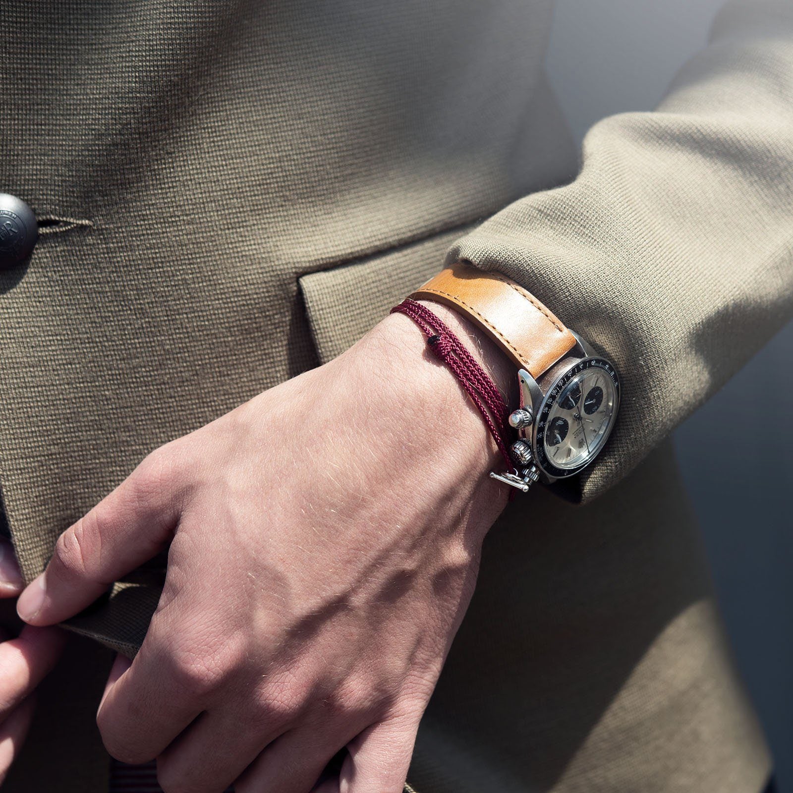 Gilt Brown Tonal Leren Horlogeband
