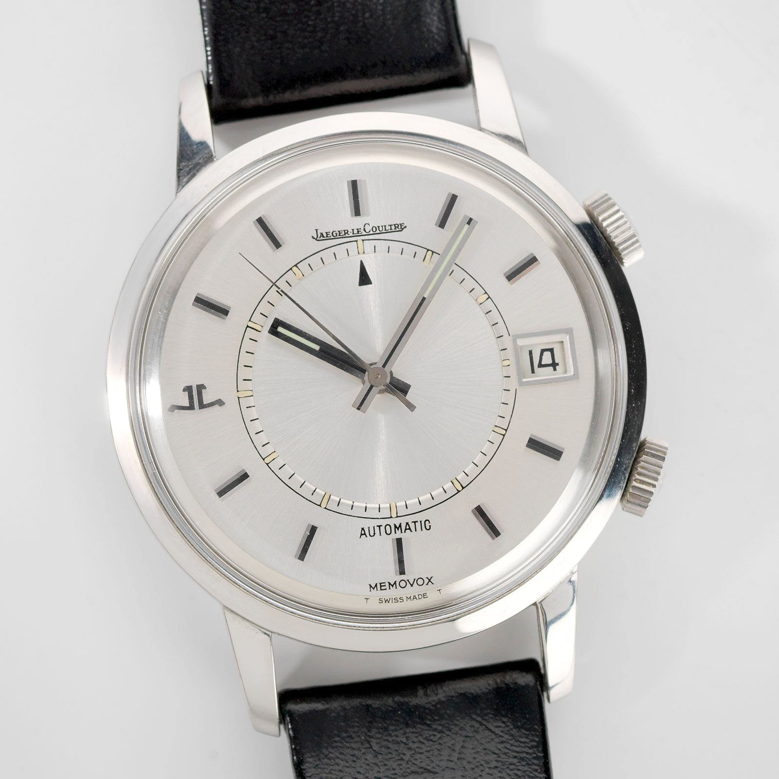 Rare Jaeger le Coultre Memovox Silver Dial 875.42