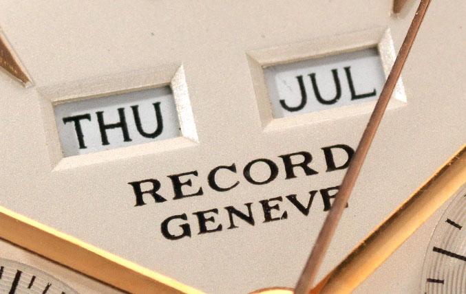 Record Triple Date Moonphase & Chronograph 1950s Valjoux 88