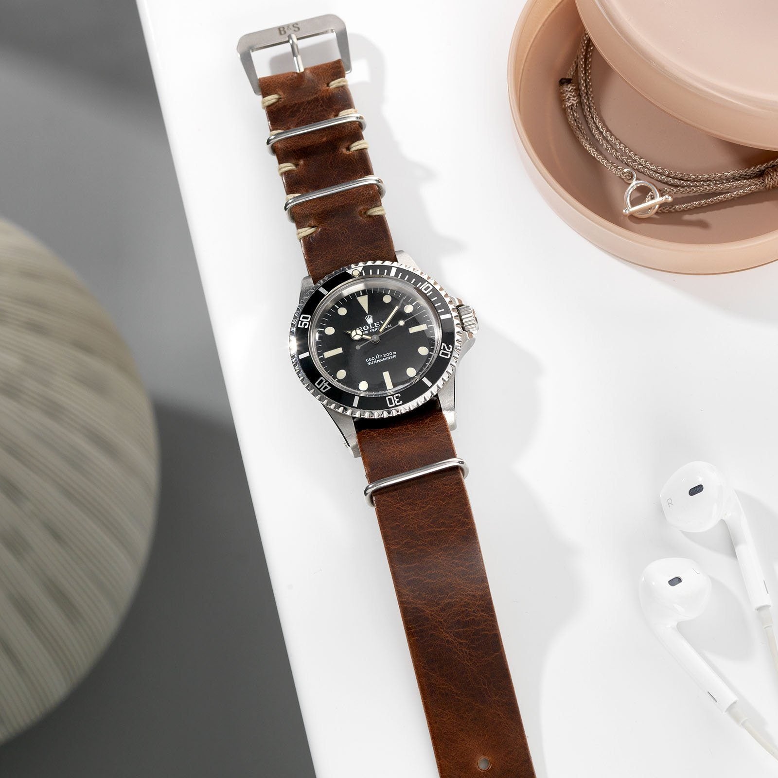 Siena Brown Nato Leren Horlogeband