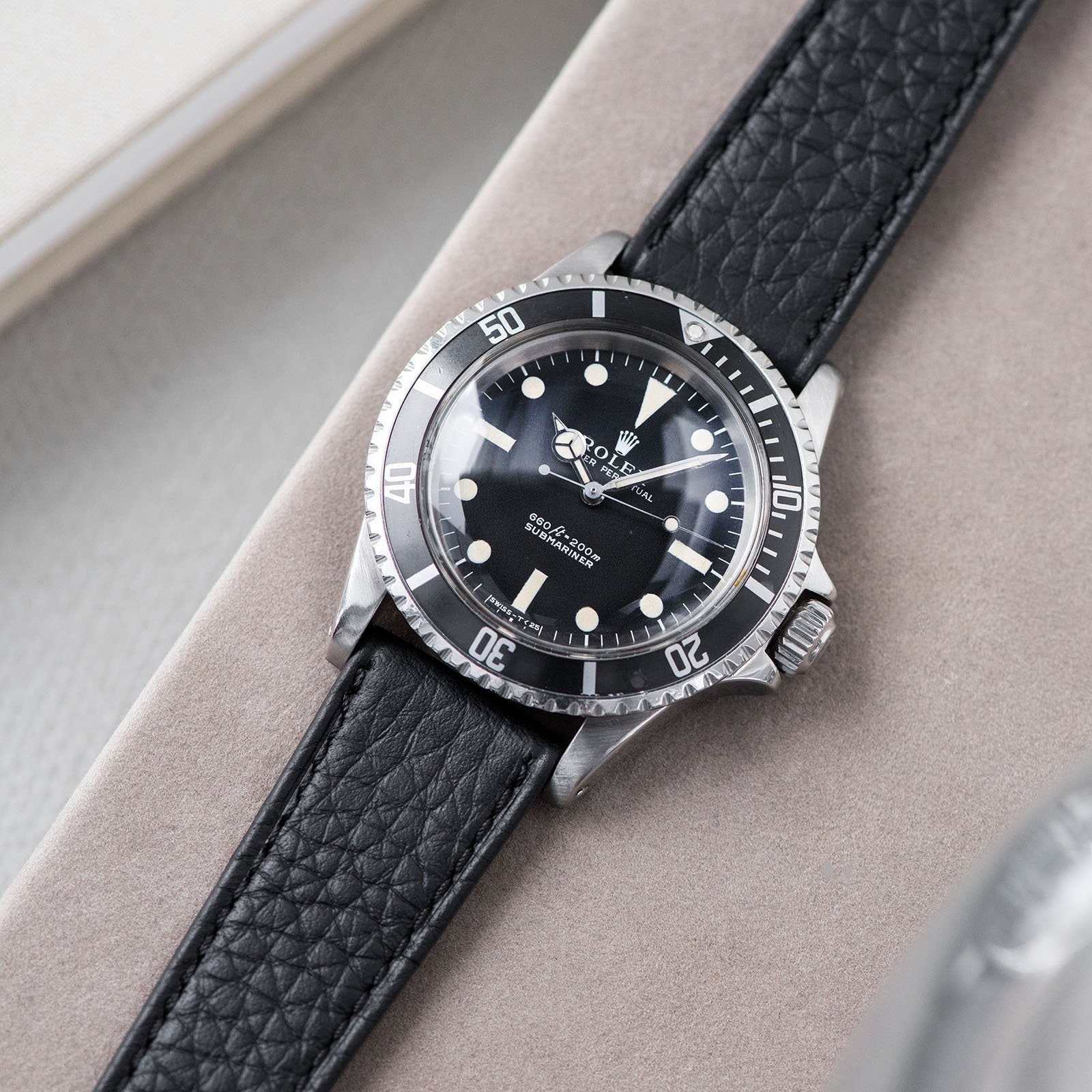 Taurillon Zwart Speedy Leren Horlogeband