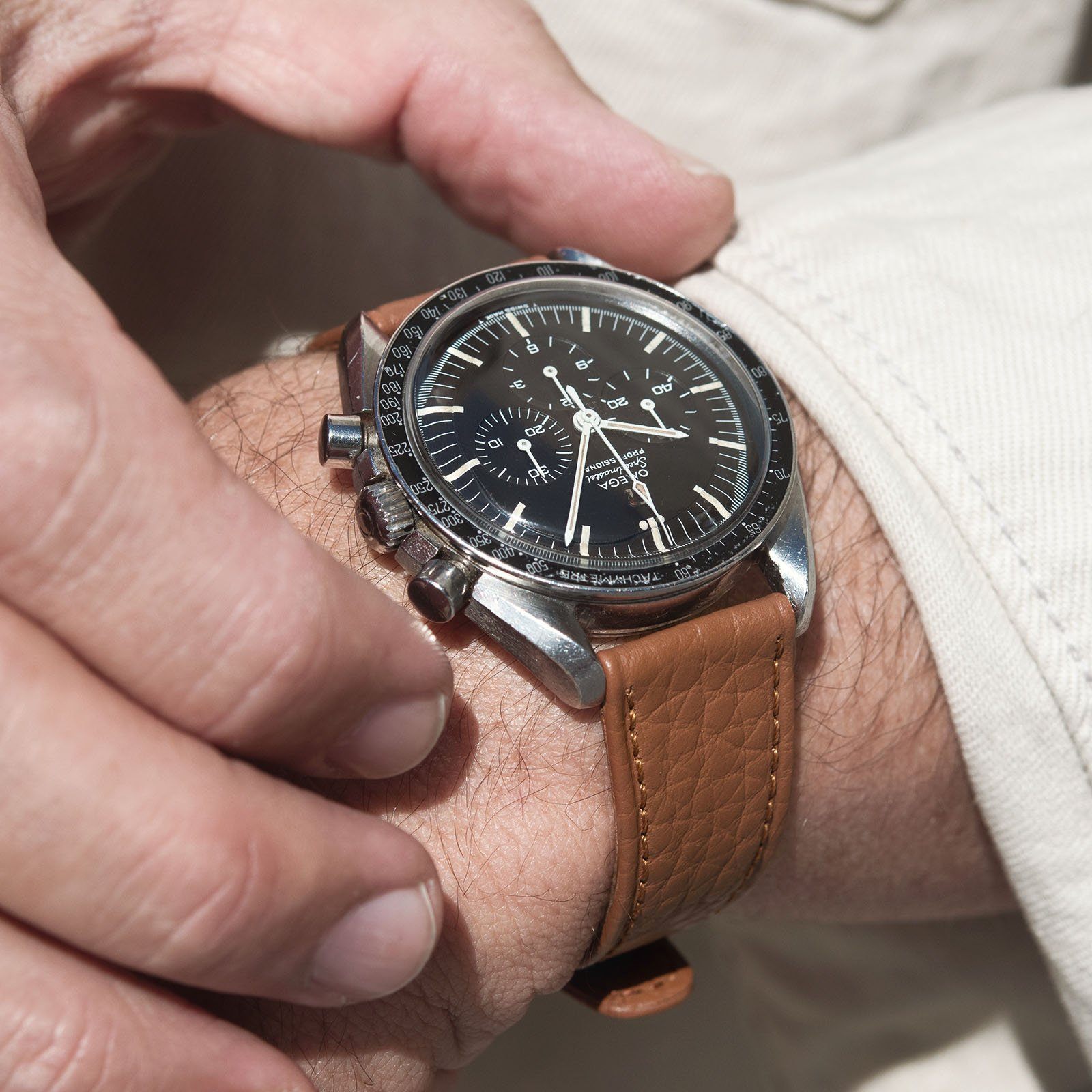 Taurillon Brown Speedy Leren Horlogeband
