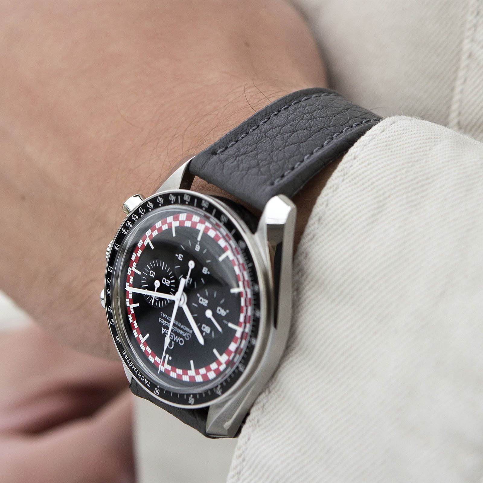 Taurillon Grey Heritage Leren Horlogeband
