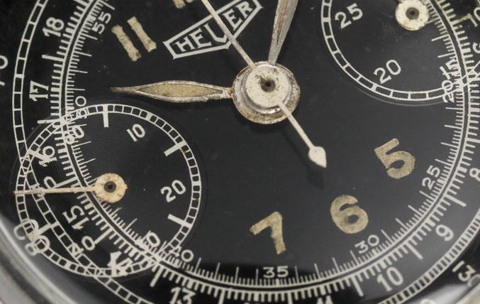 Heuer Chrono Ref 2403 1930s Dual Scale Gilt