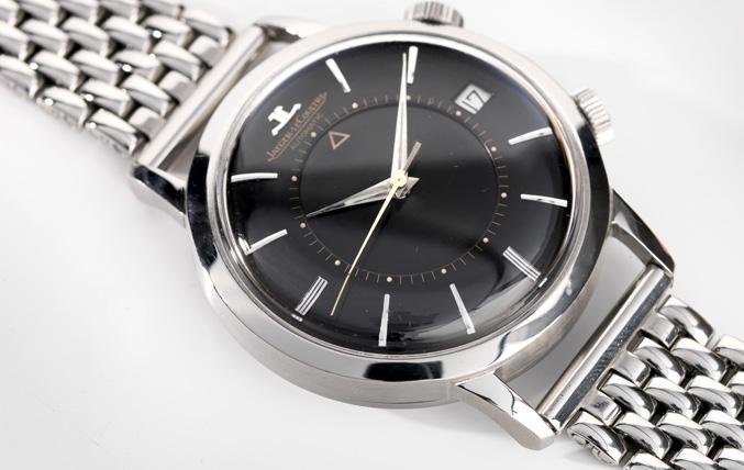 Jaeger leCoultre Memovox Black Gilt Dial Ref. E855