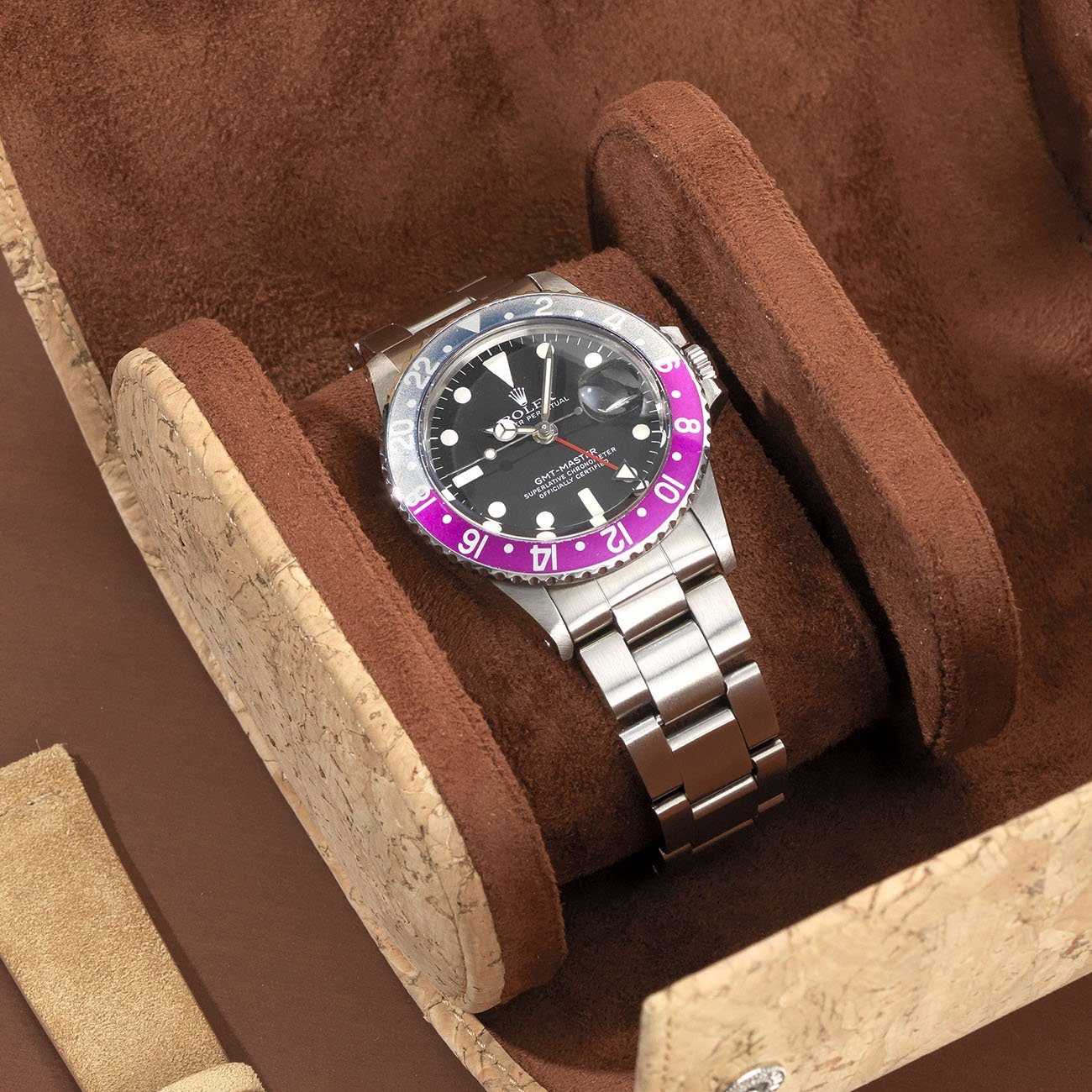 Rolex 1675 Fuchsia GMT Master Mk5 Maxi Dial Pink Lady