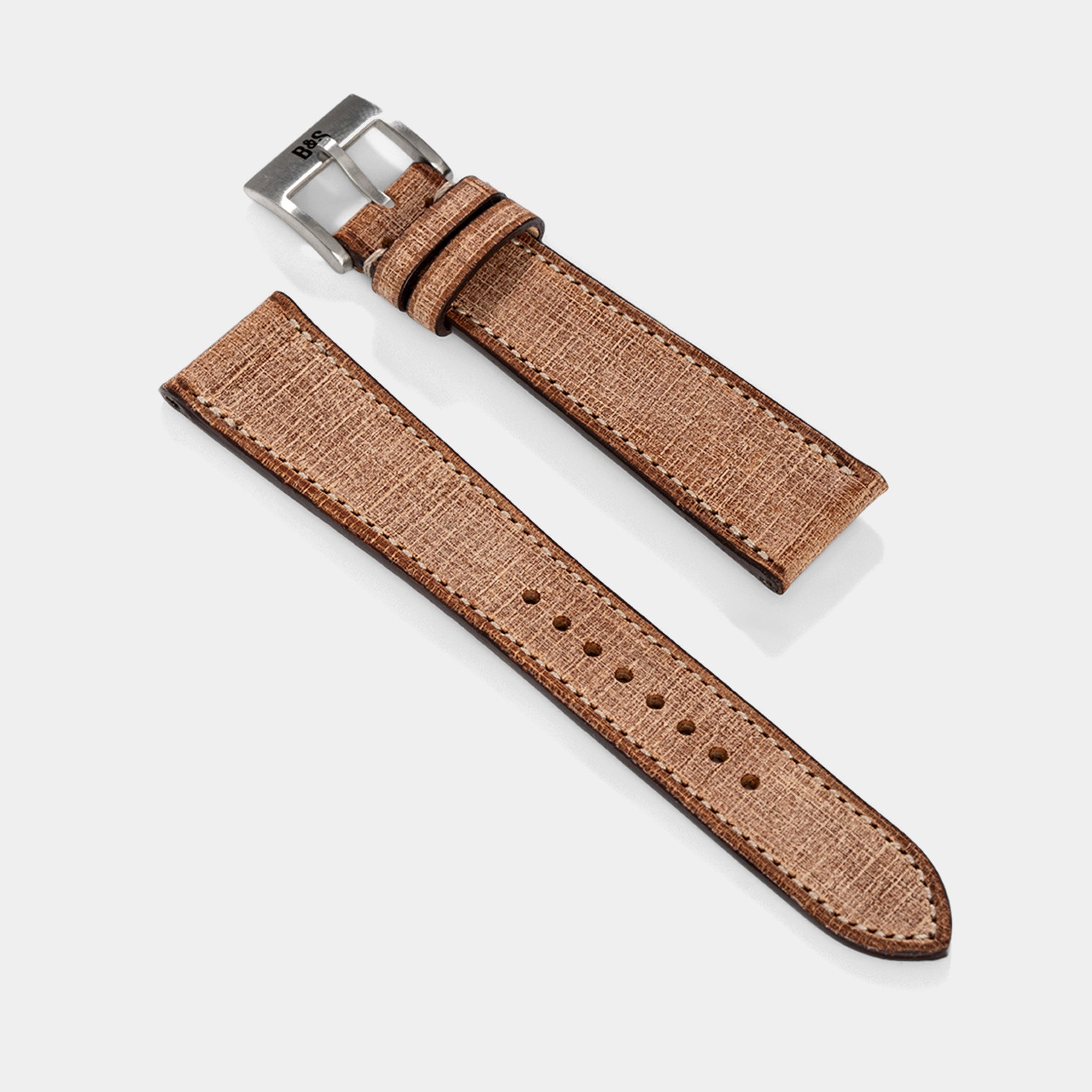 Horlogeband voor Rolex Datejust 1601 1603 16014 16030 - Elegant Brown Linen Leather