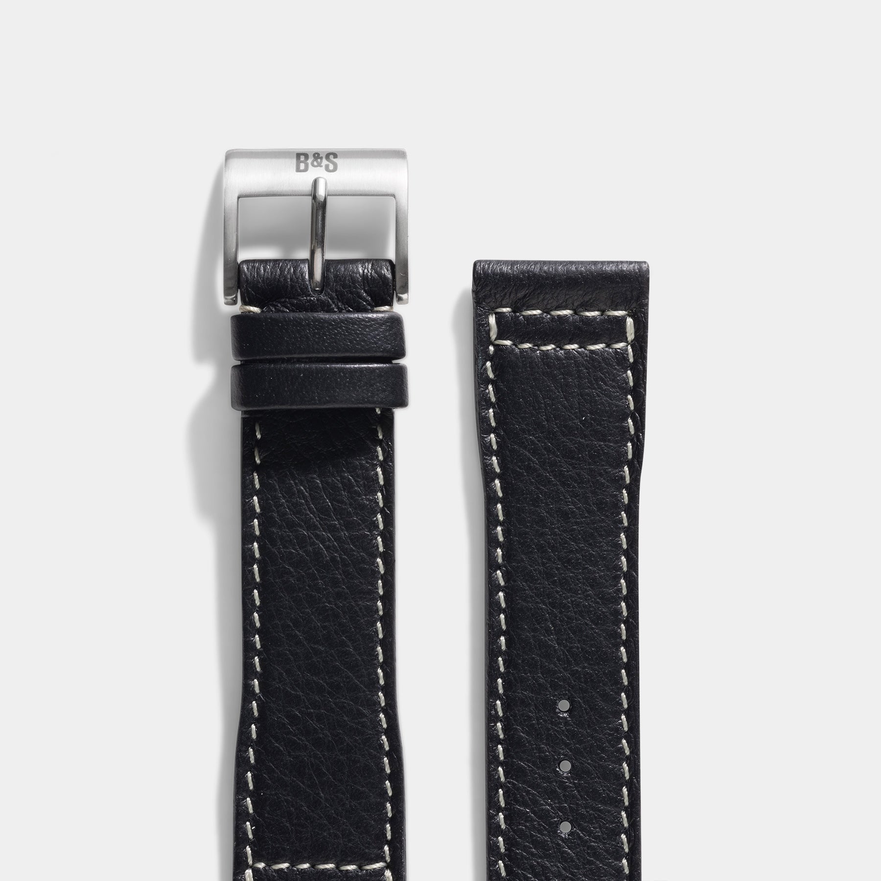 Zwart Aviator Leren Horlogeband