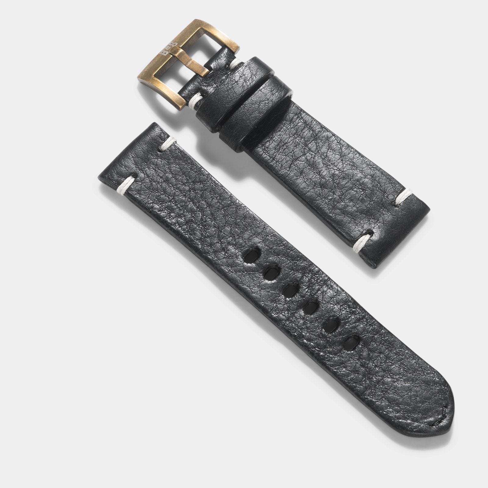 Bronze Perfect Match Zwart Leren Horlogeband
