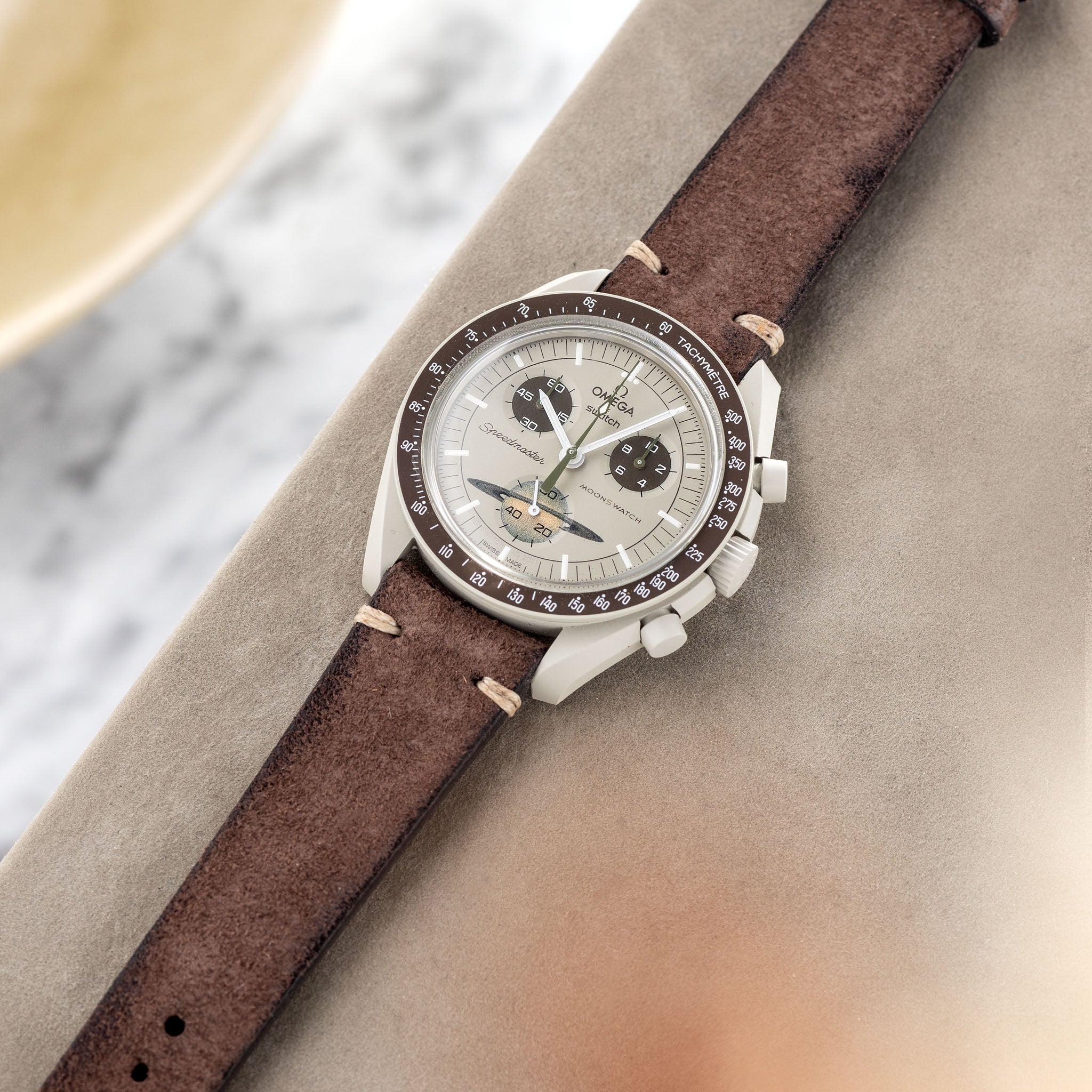 Dark Brown Rugged Leren Horlogeband