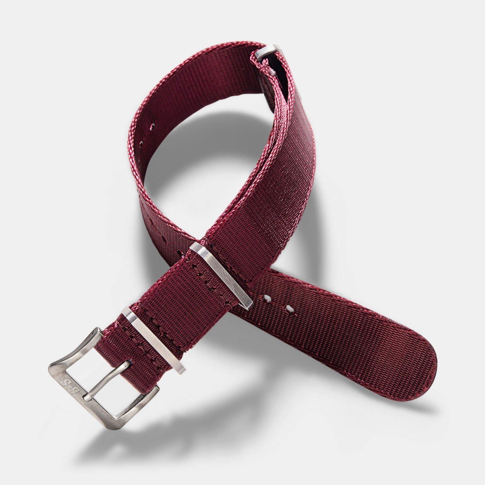 Horlogeband voor Rolex Seadweller - Deluxe Nylon Single Pass Burgundy