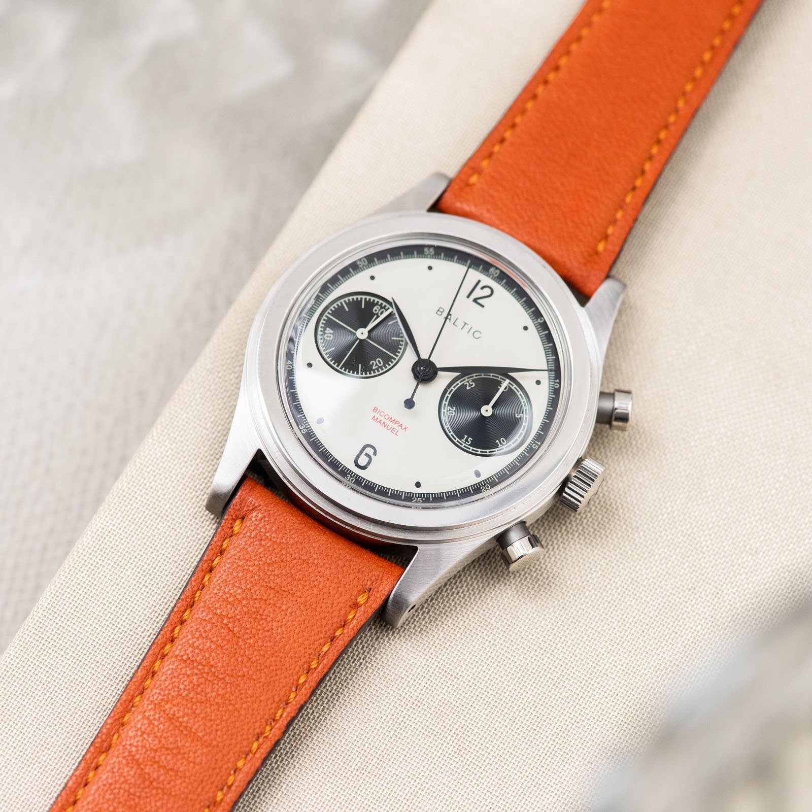 City Orange Leren Horlogeband