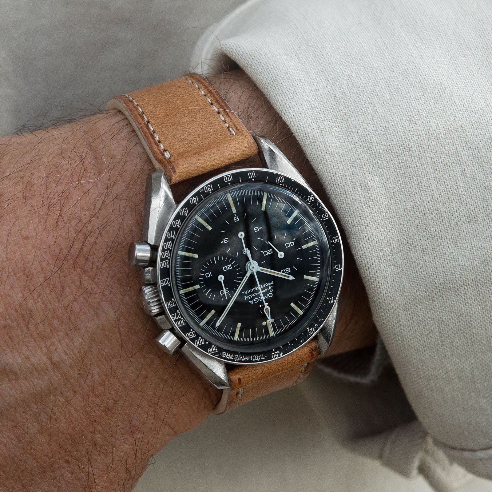 Cosaro Brown Retro Leren Horlogeband