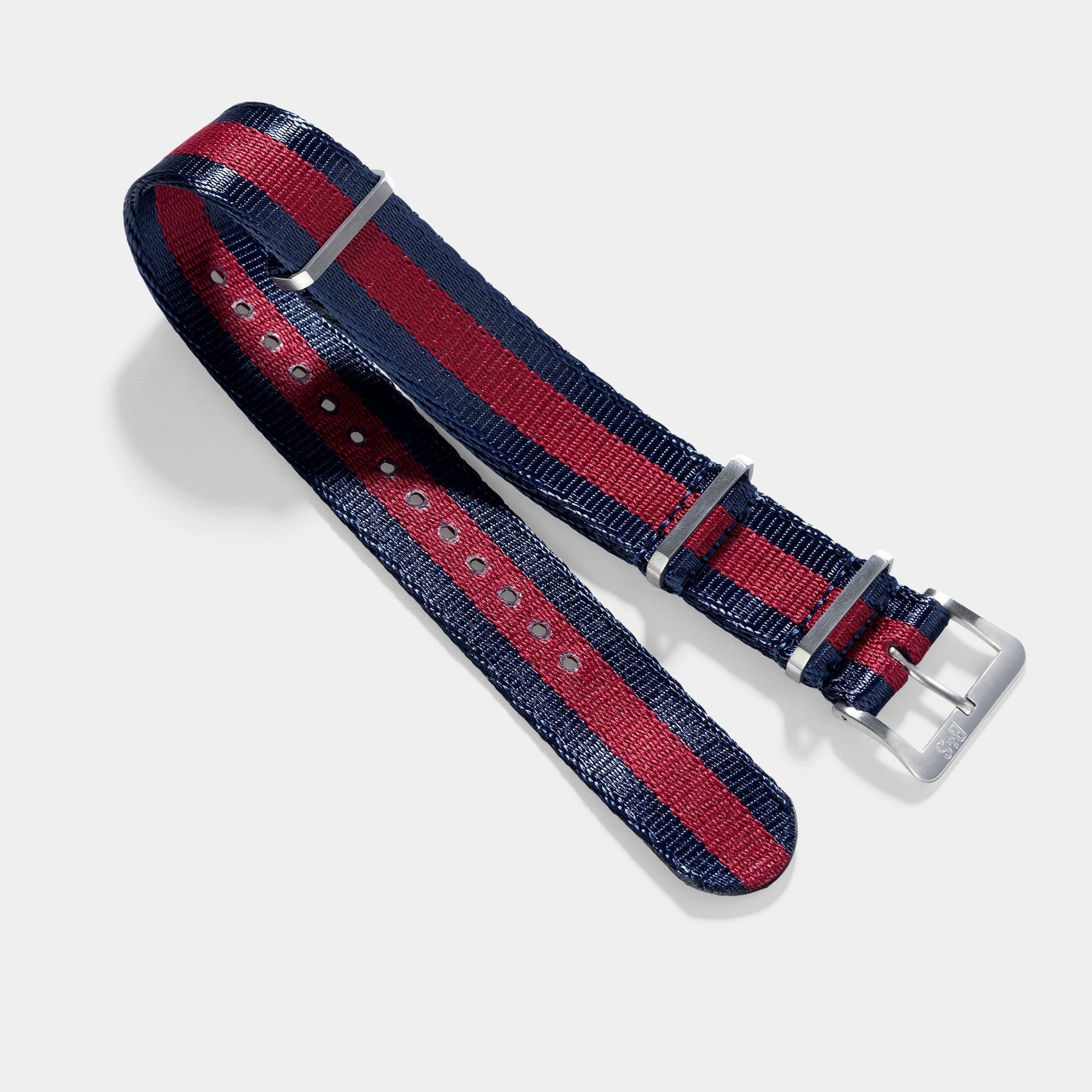 Deluxe Nylon Nato Horlogeband Navy Red