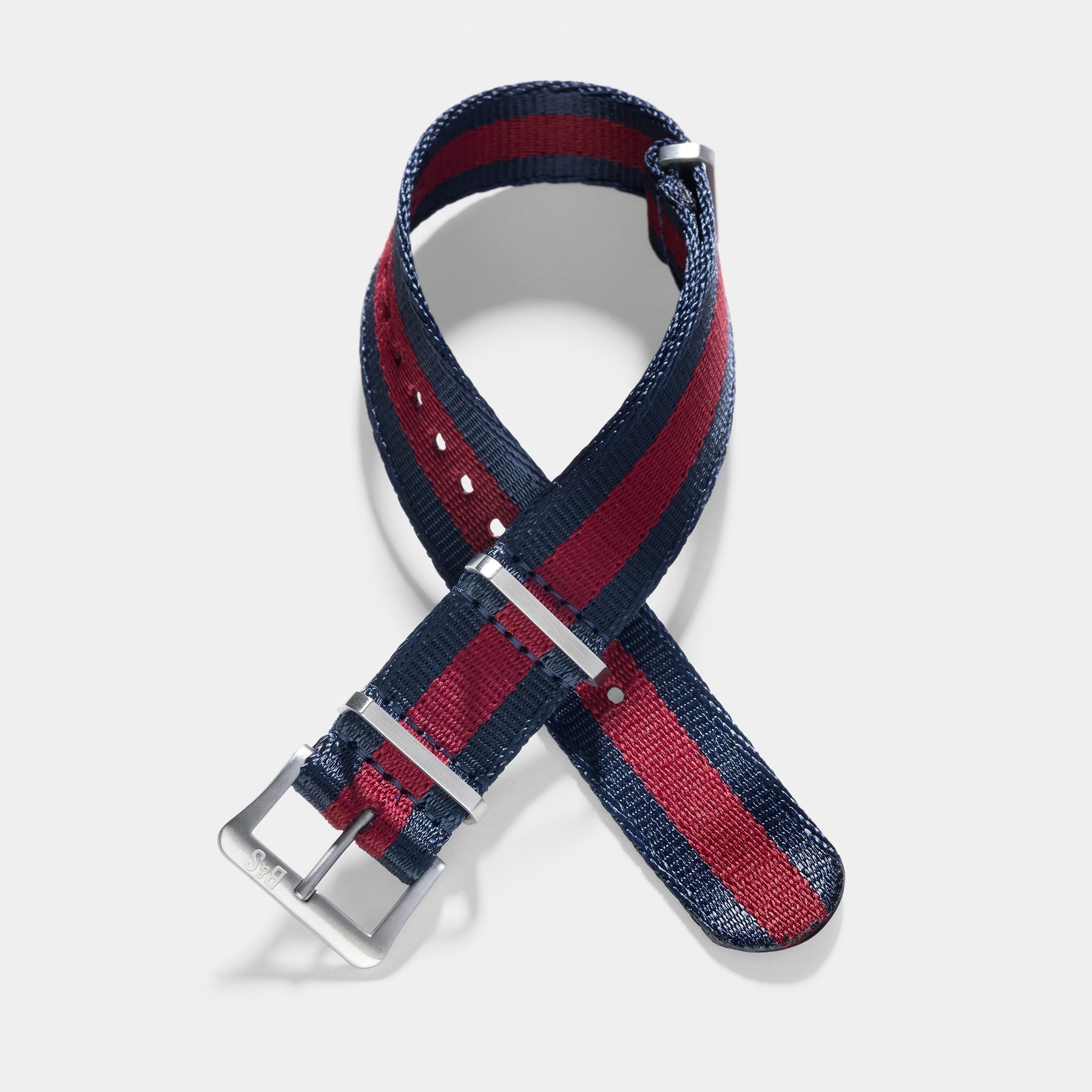 Deluxe Nylon Nato Horlogeband Navy Red