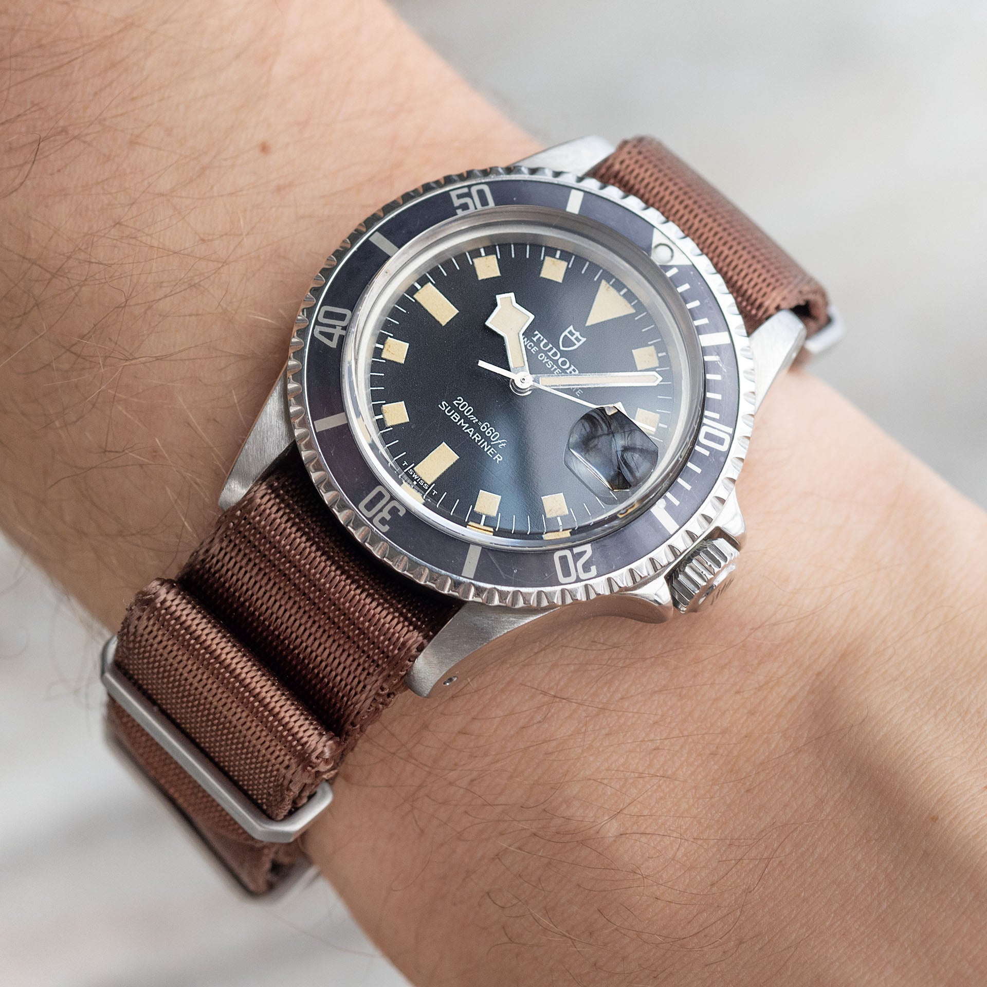 Deluxe Nylon Nato Horlogeband Bruin