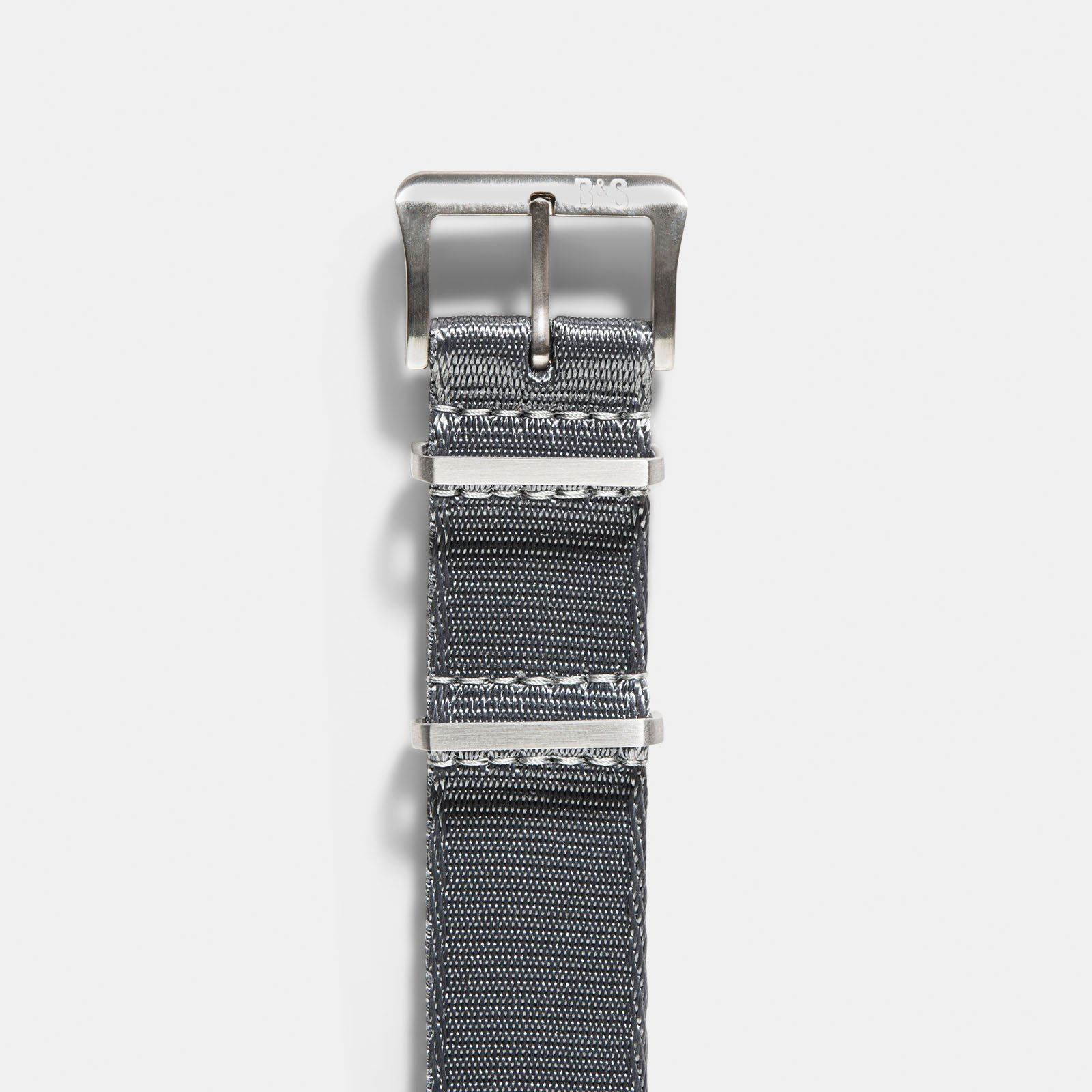 Deluxe Nylon Nato Horlogeband Diep Grijs