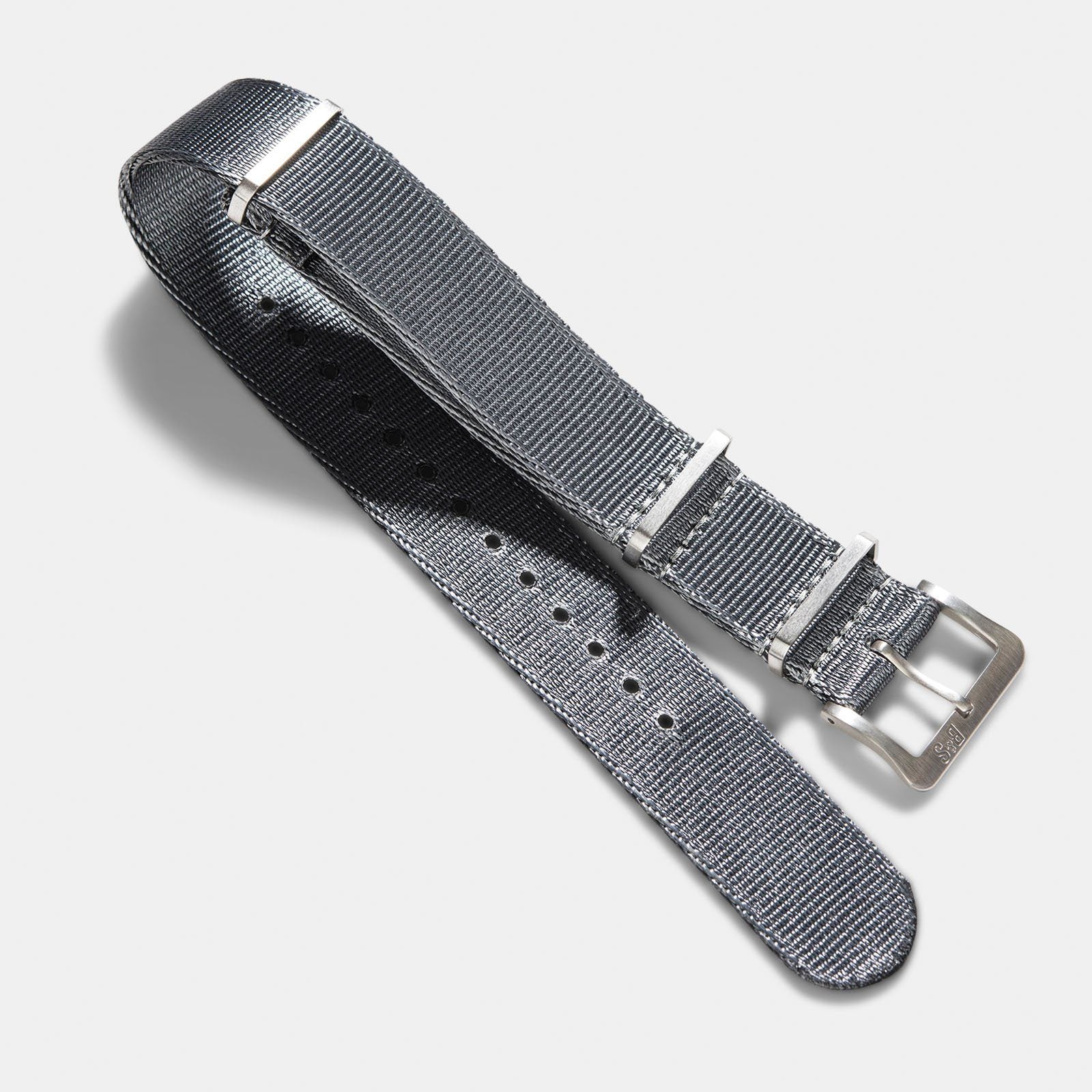 Deluxe Nylon Nato Horlogeband Diep Grijs
