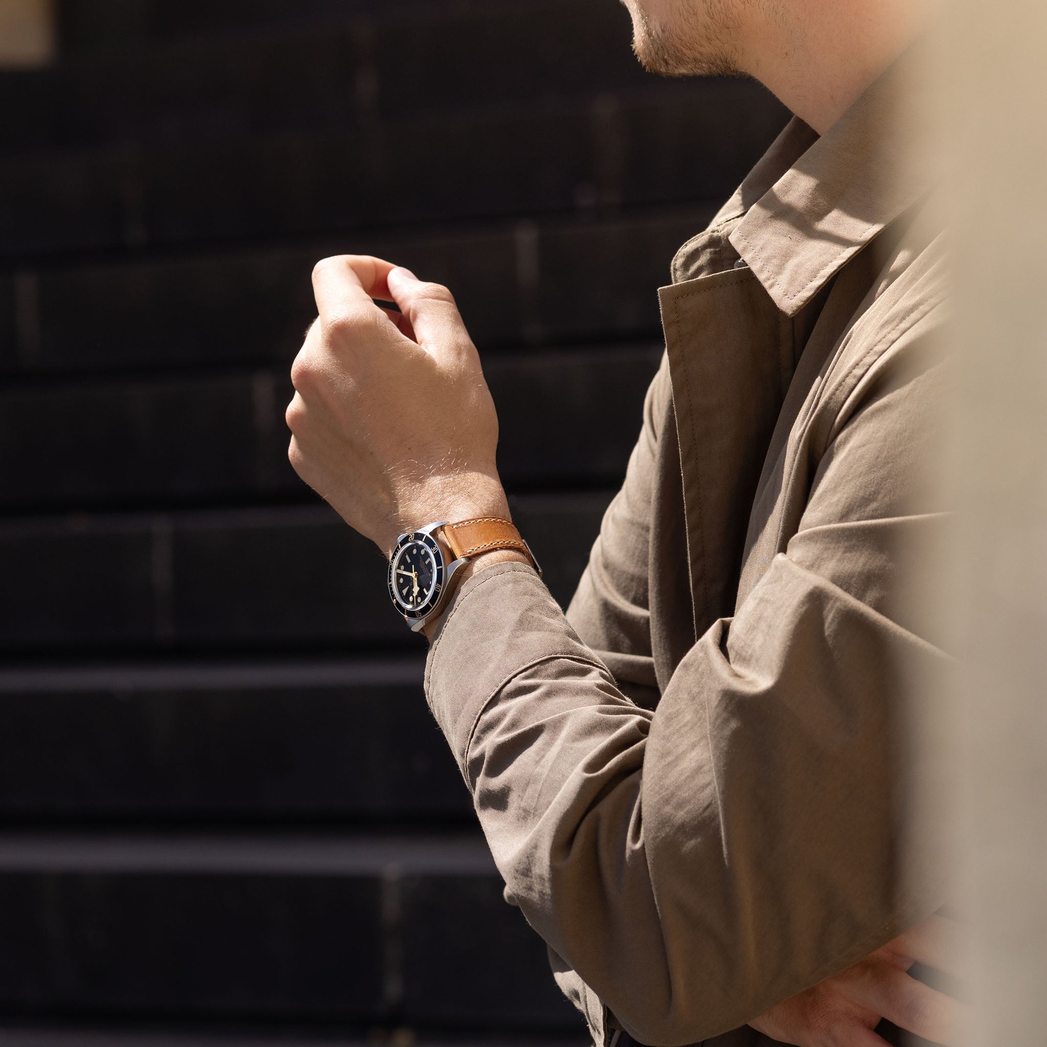 Durham Cognac Brown Leather Watch Strap