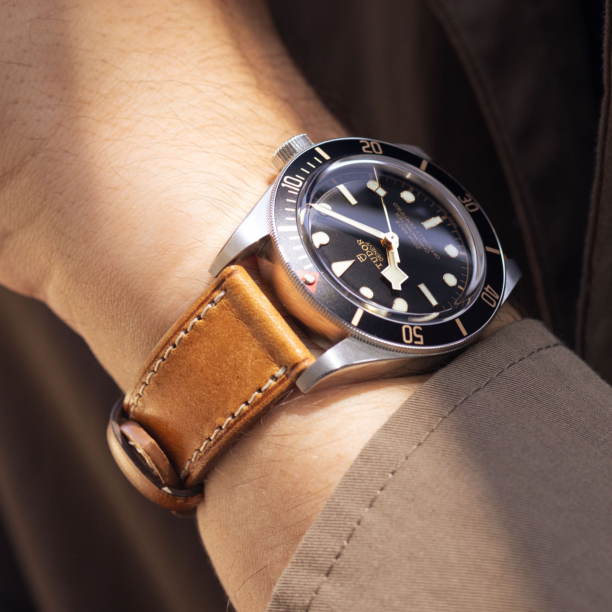 Durham Cognac Brown Leather Watch Strap