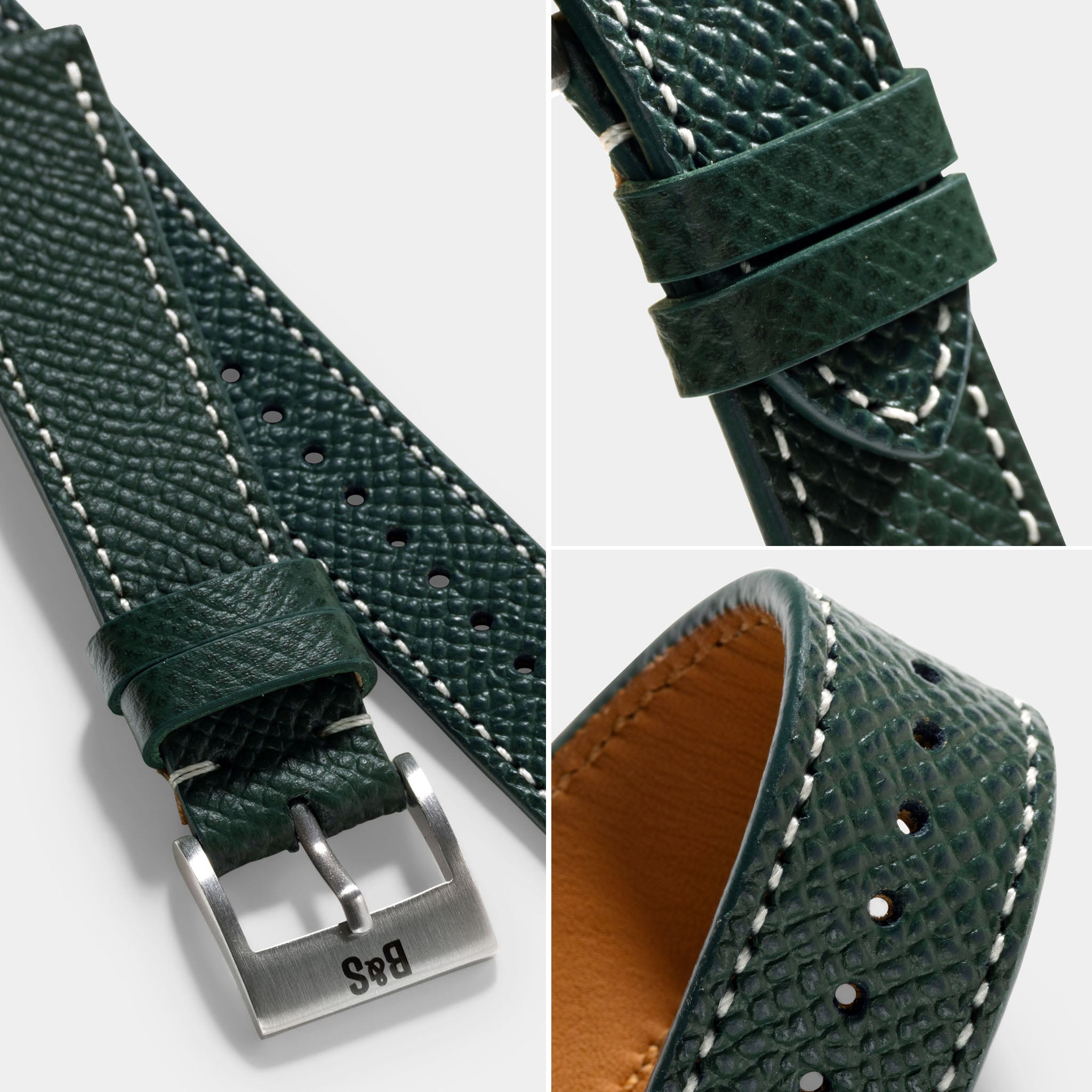 Marston Calf Dark Green Leather Watch Strap